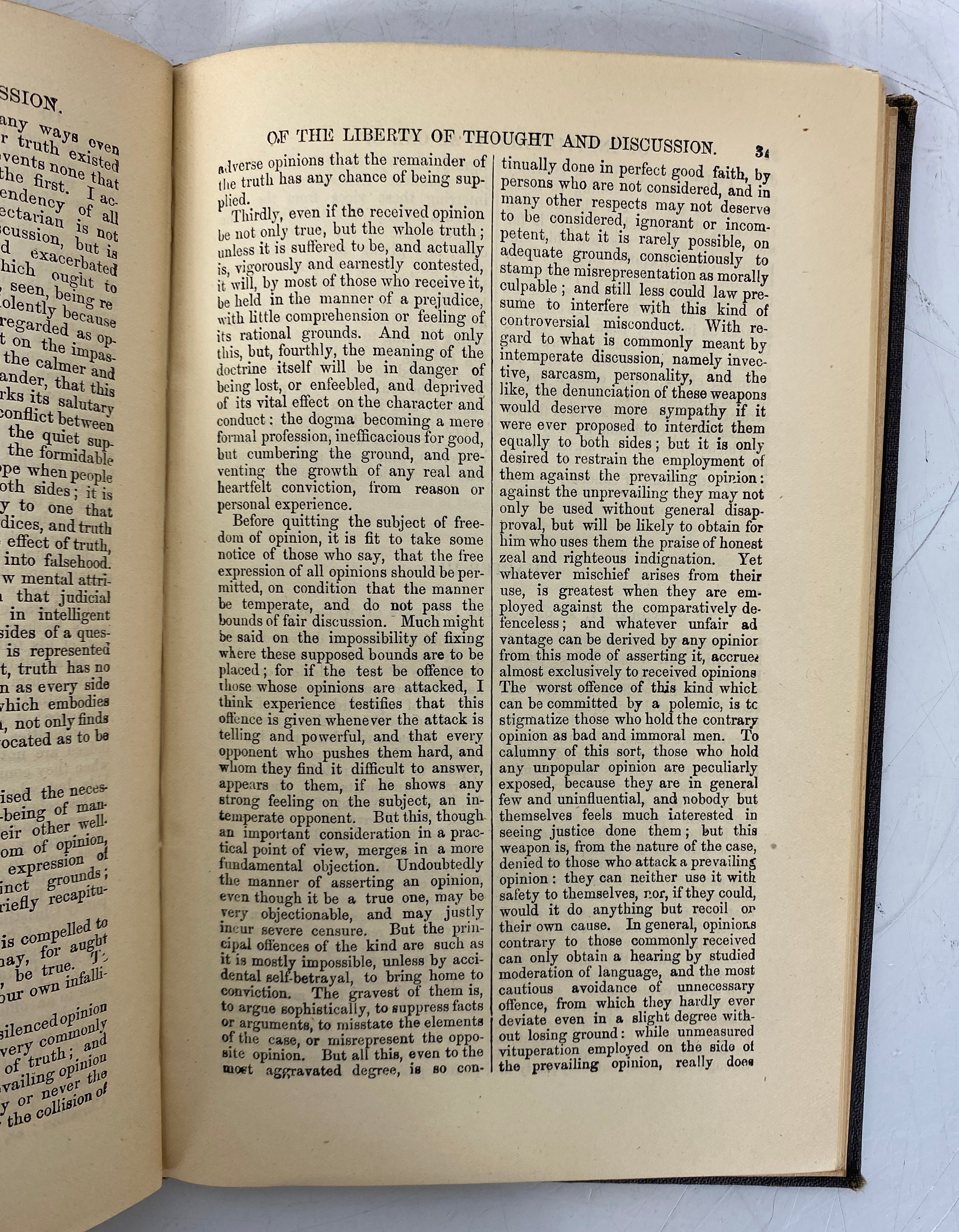 On Liberty John Stuart Mill 1892 People's Edition Antique Ex-Library HC