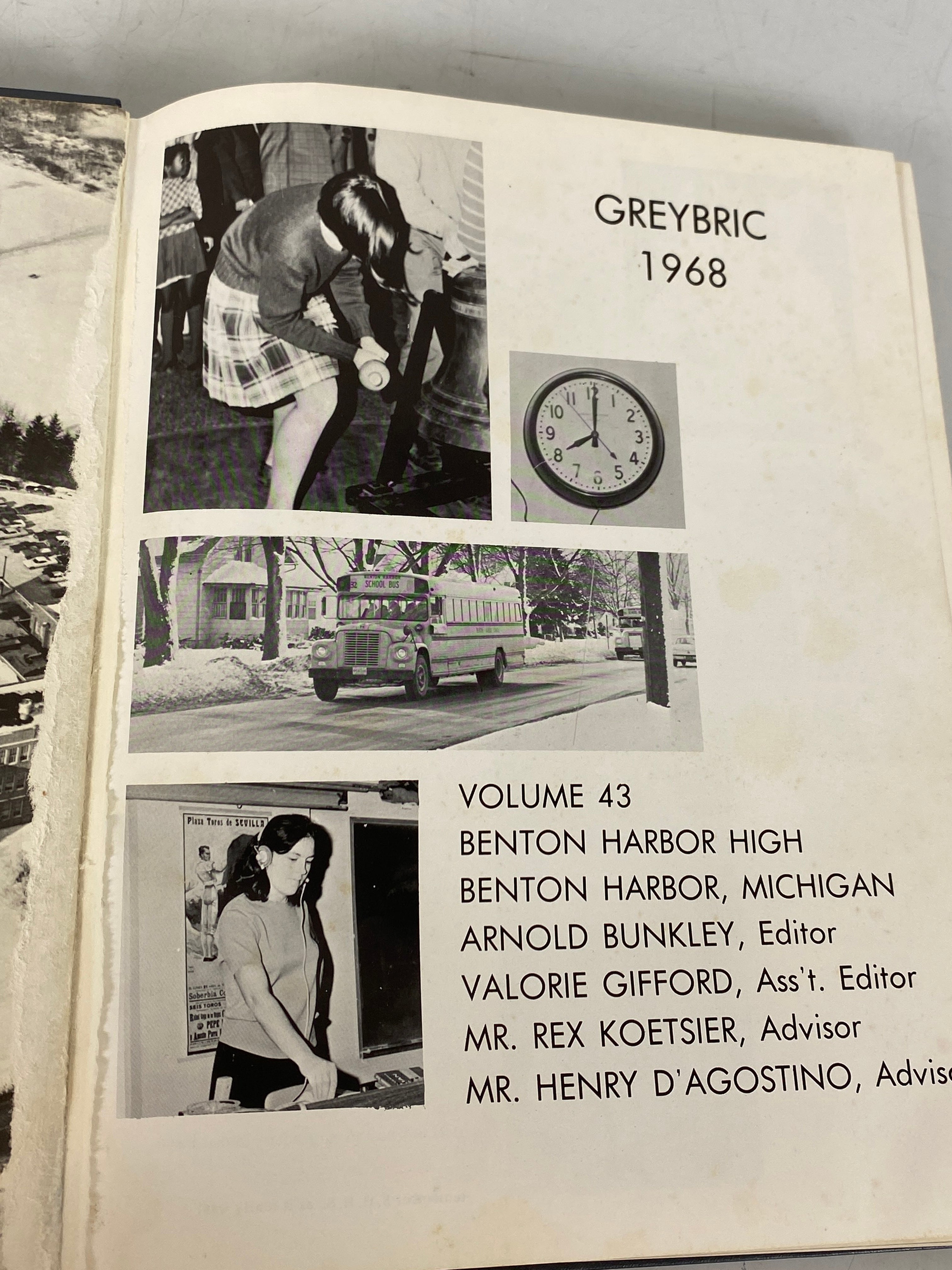 1968 Benton Harbor High School Yearbook Benton Harbor Michigan HC