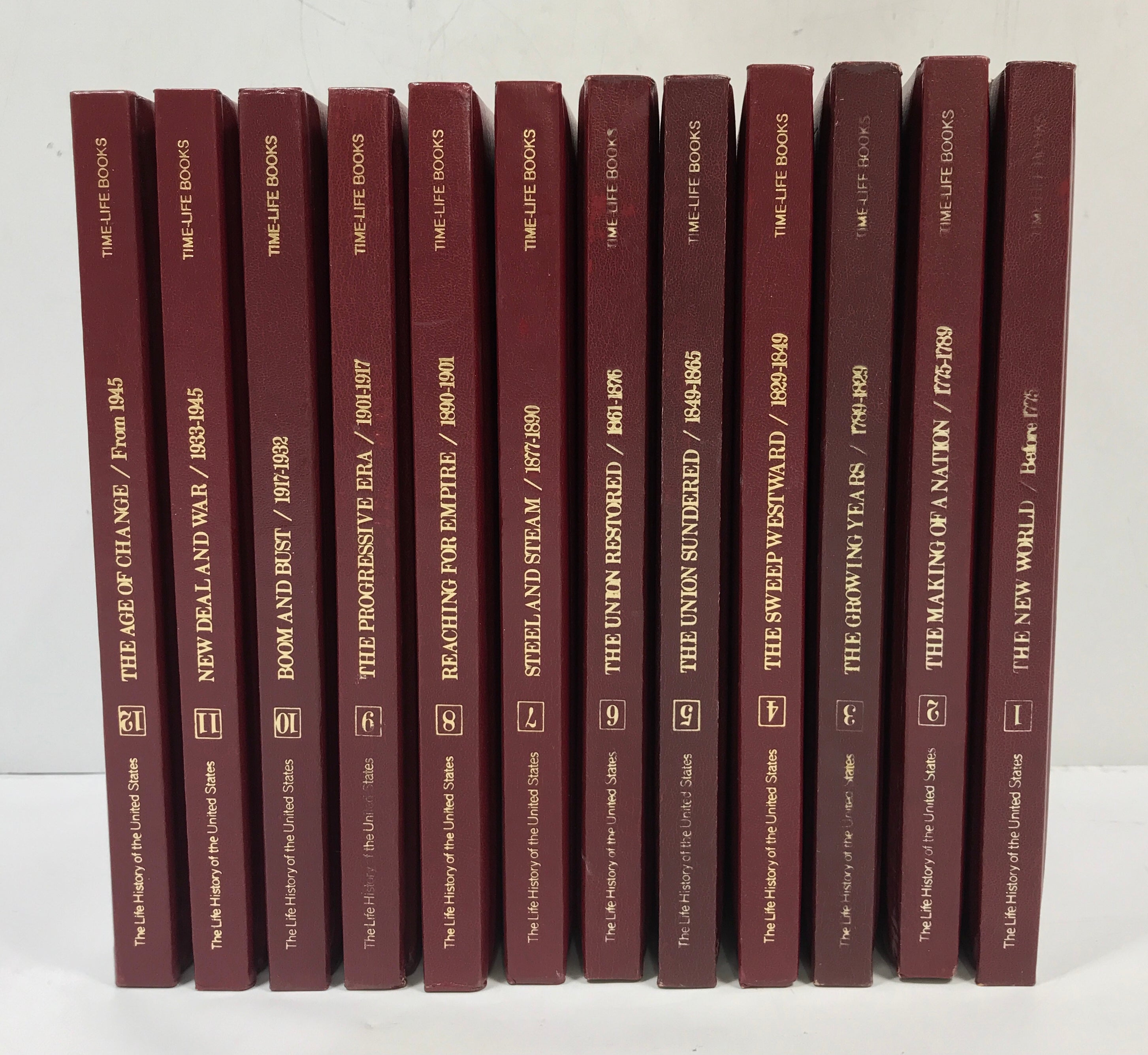 Complete 12 Vol Set The Life History of the U.S. 1975 Reprint HC