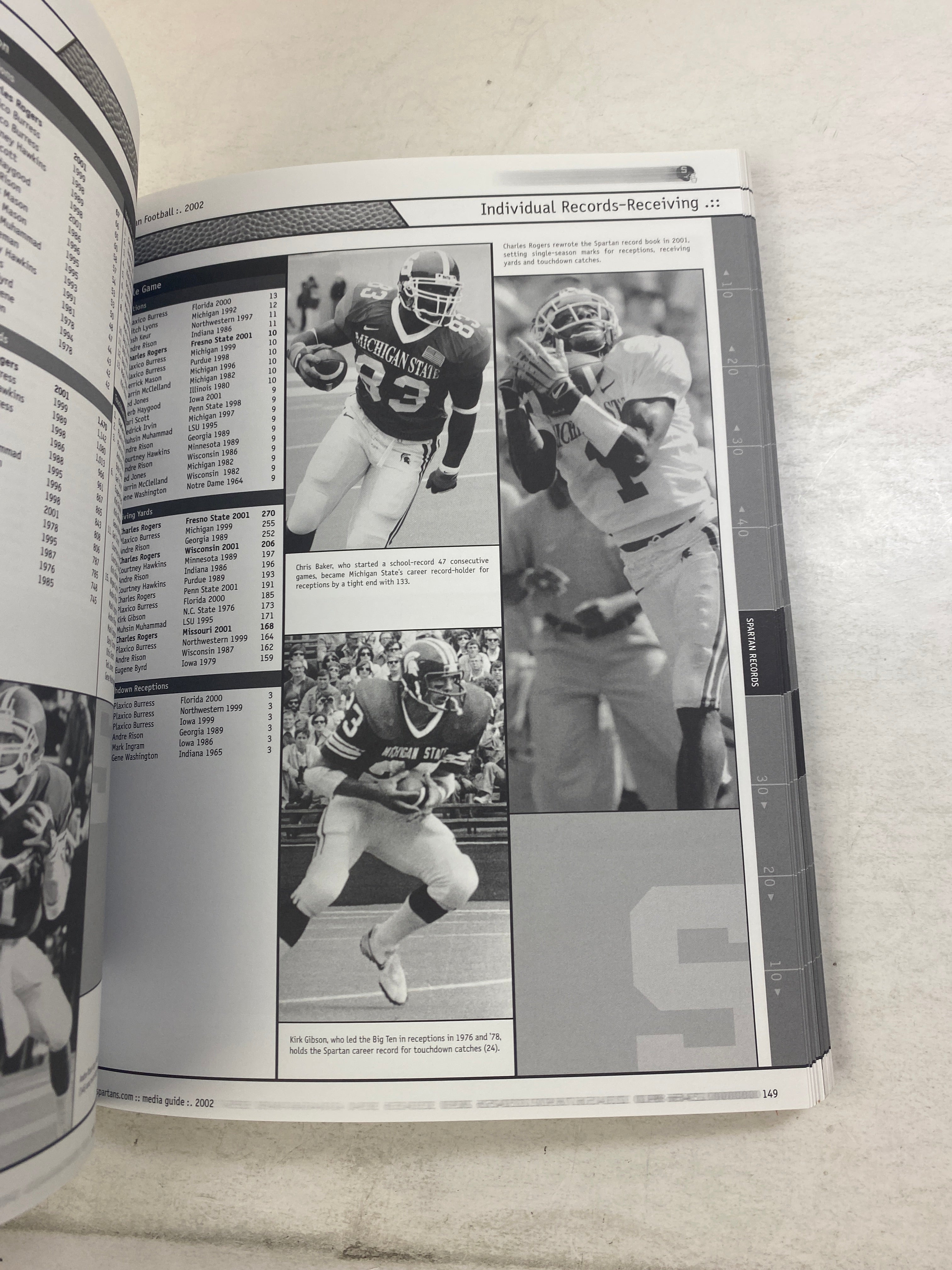 2002 MSU Spartan Football Media Guide Rogers Smoker