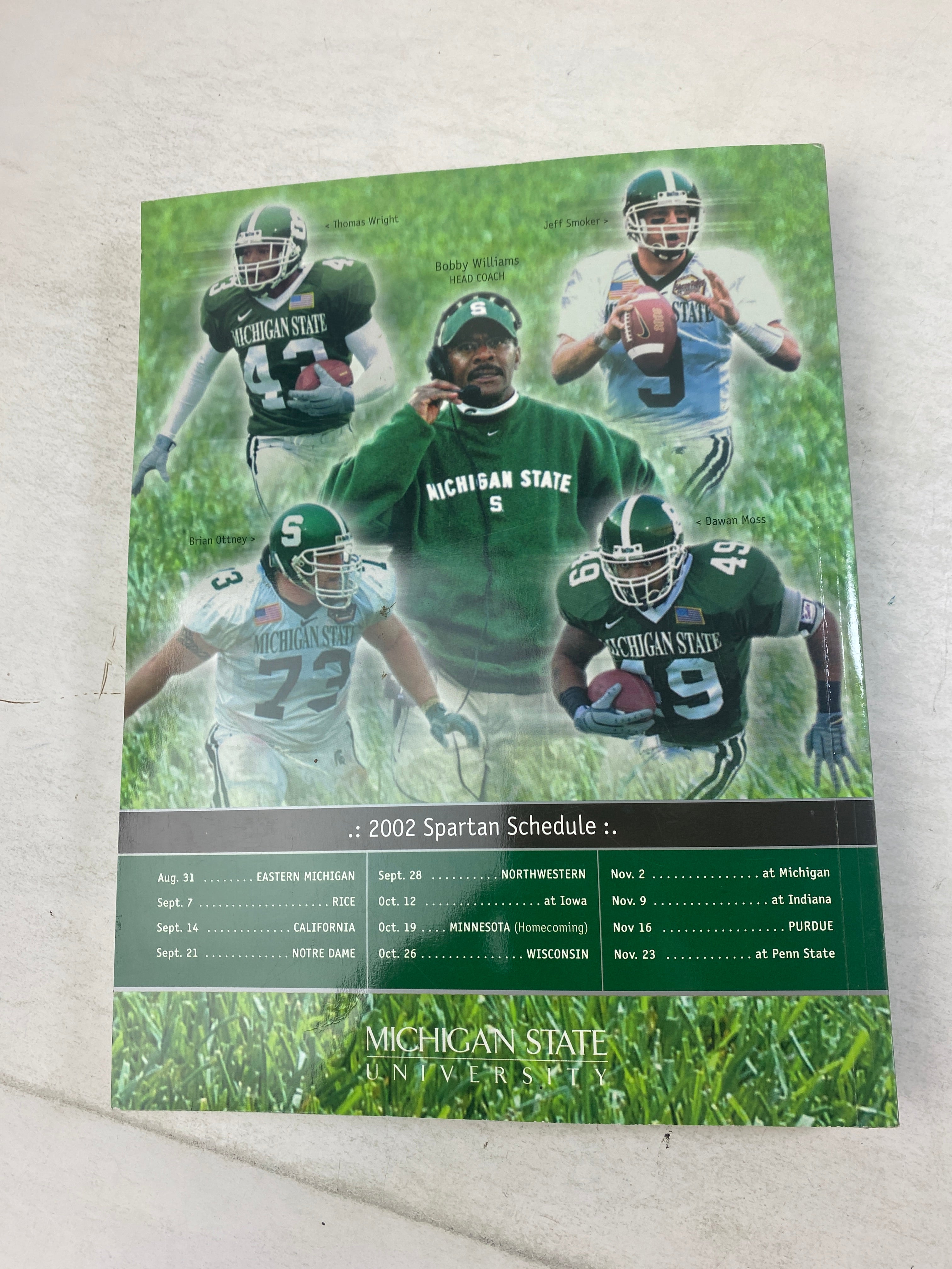 2002 MSU Spartan Football Media Guide Rogers Smoker
