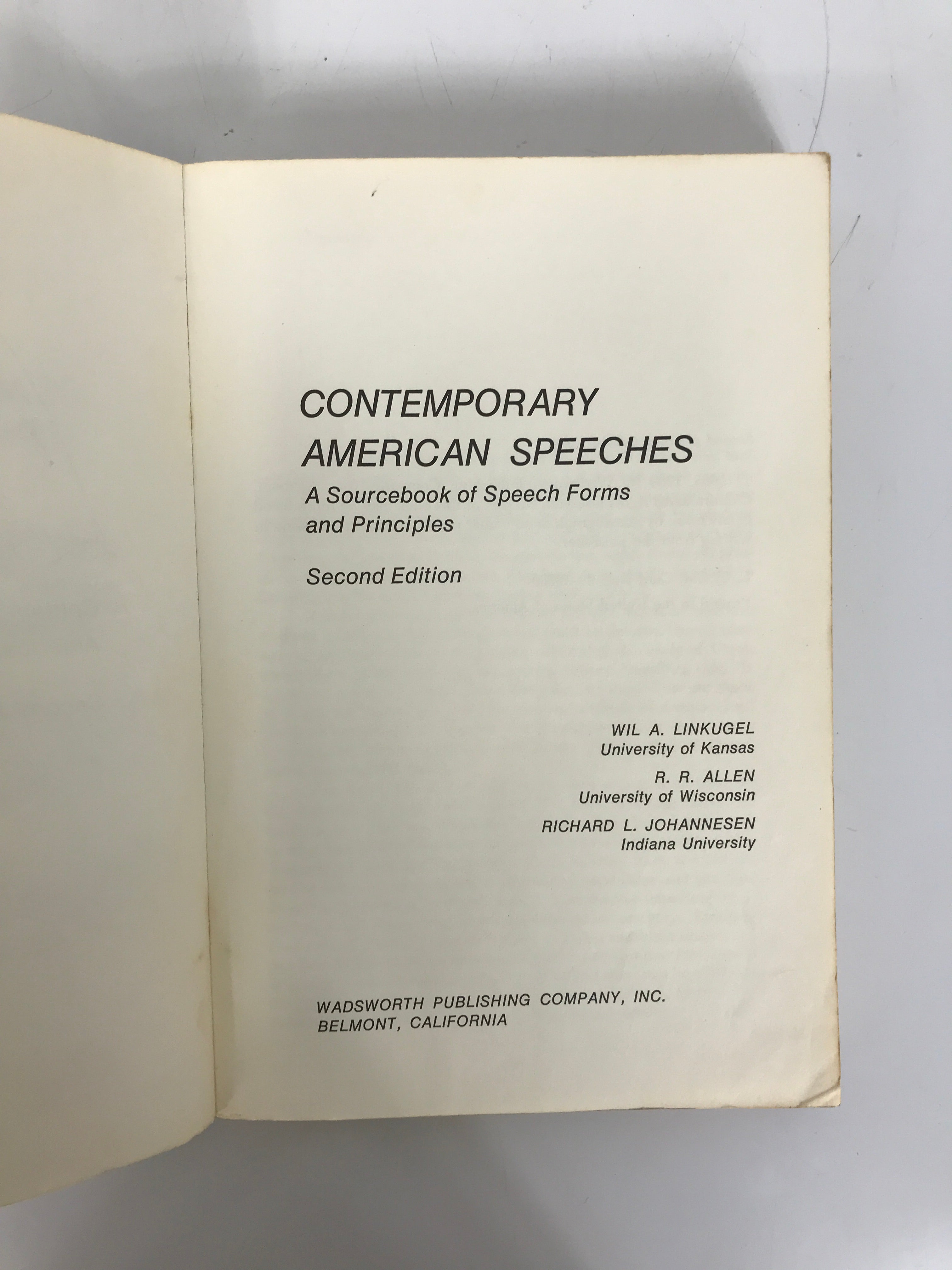 Lot of 2 Vintage Public Speaking Books by Linkugel:1970, 1st & 1969, 2nd SC