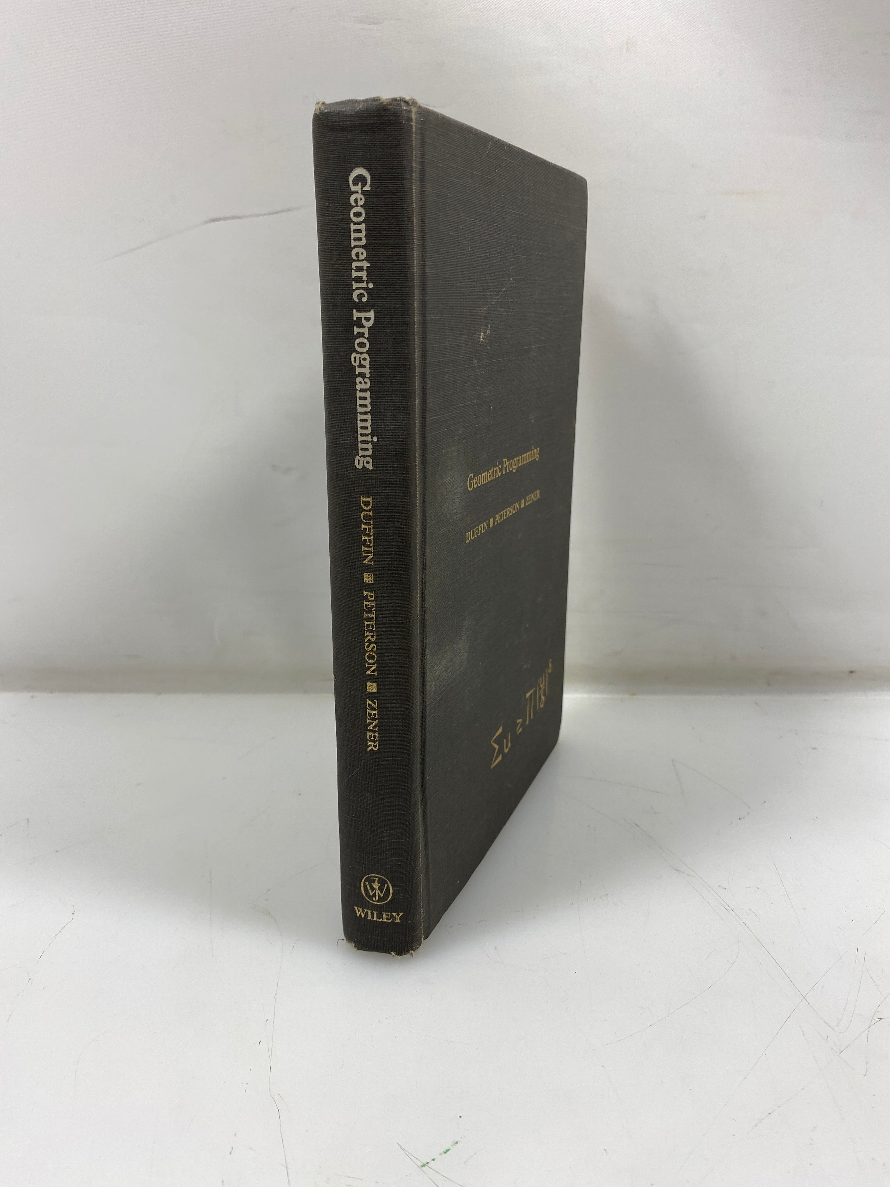 Geometric Programming Theory and Application Duffin/Peterson/Zener 1967 HC