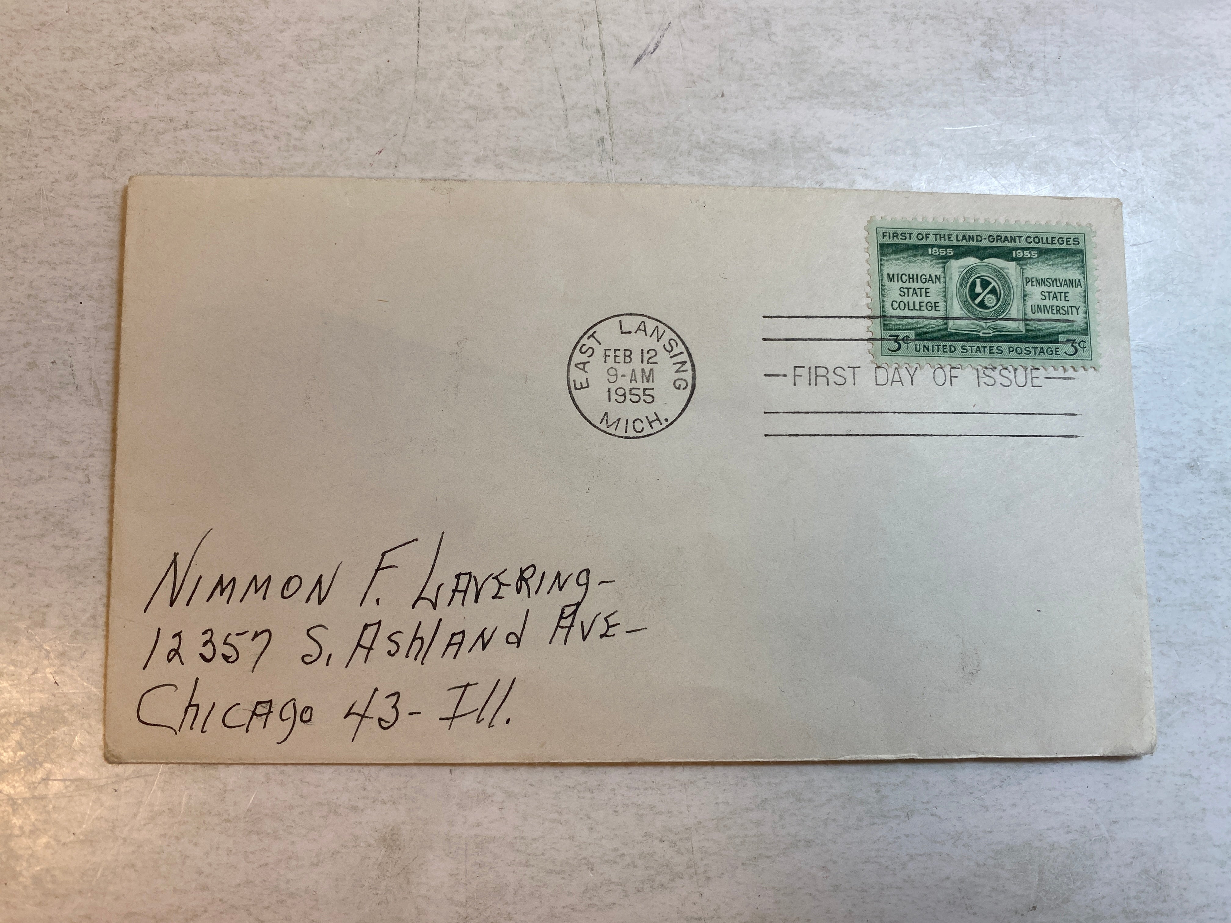 First Land Grant College US Postal Stamp First Day of Issue 1955