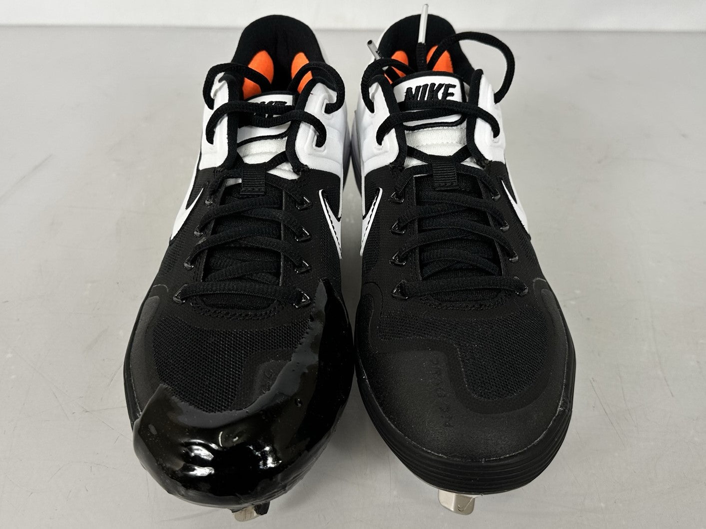 Nike Black & White Alpha Huarache Elite 2 Low Baseball Cleats Men's Size 10 *Dipped Toe*