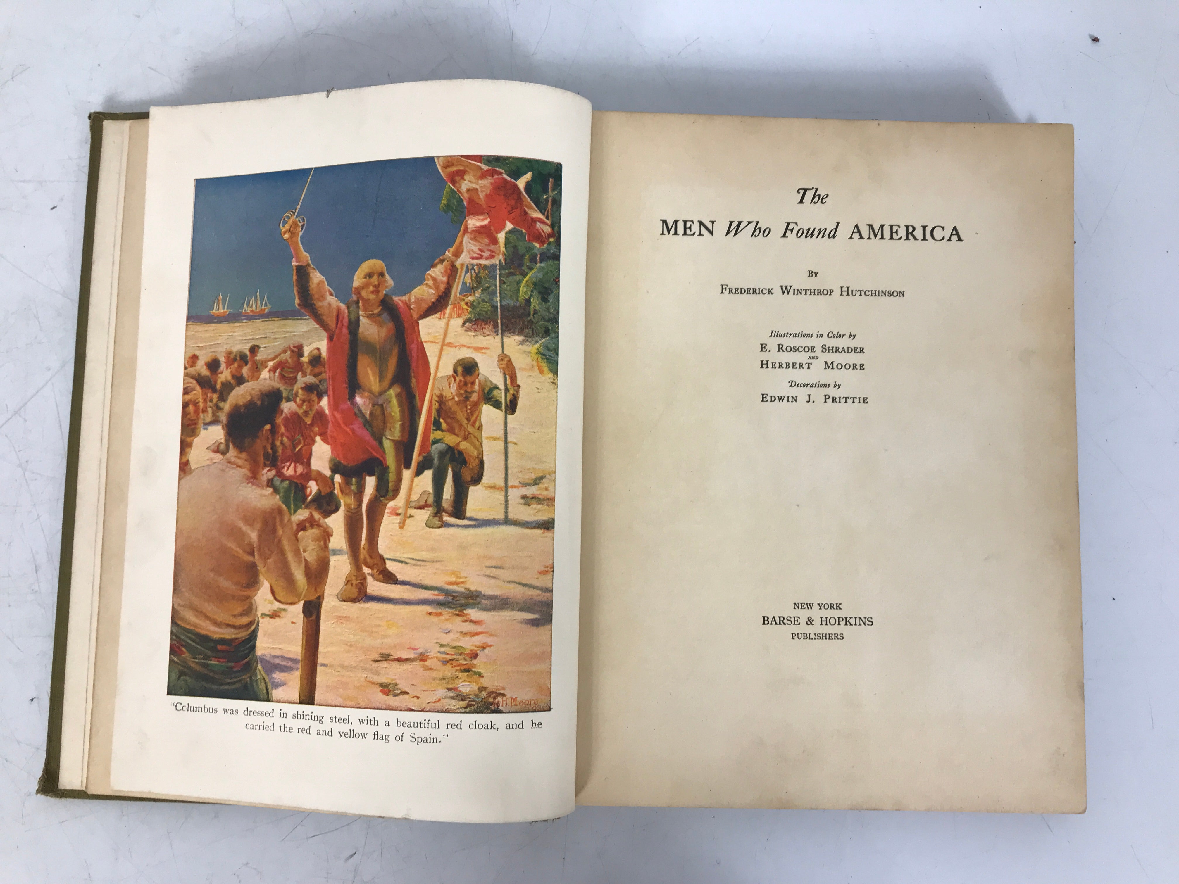 The Men Who Found America Hutchinson 1909 Antique HC