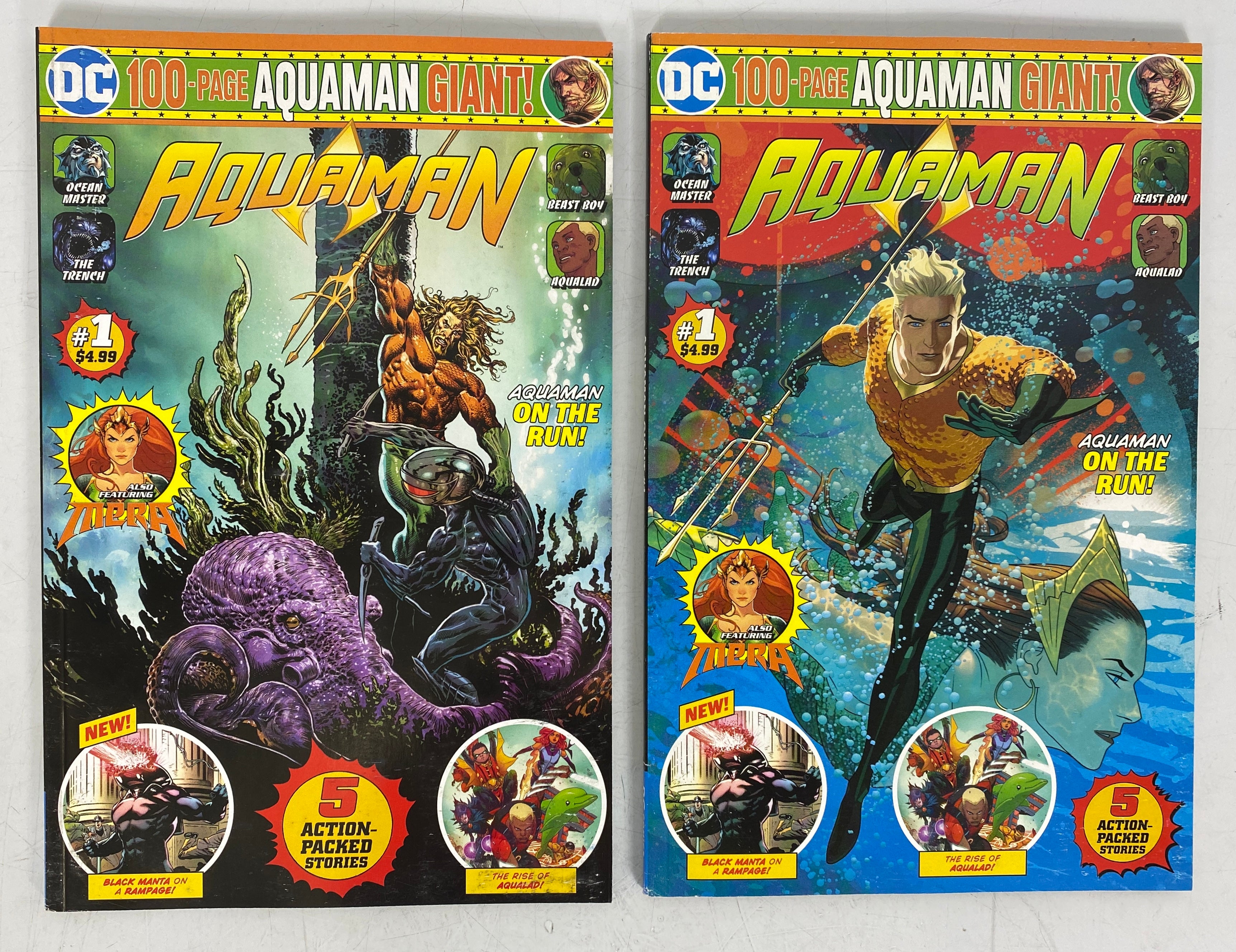 Lot of 2 Aquaman 100 Page Giant #1-3 Variant Sets (2019)