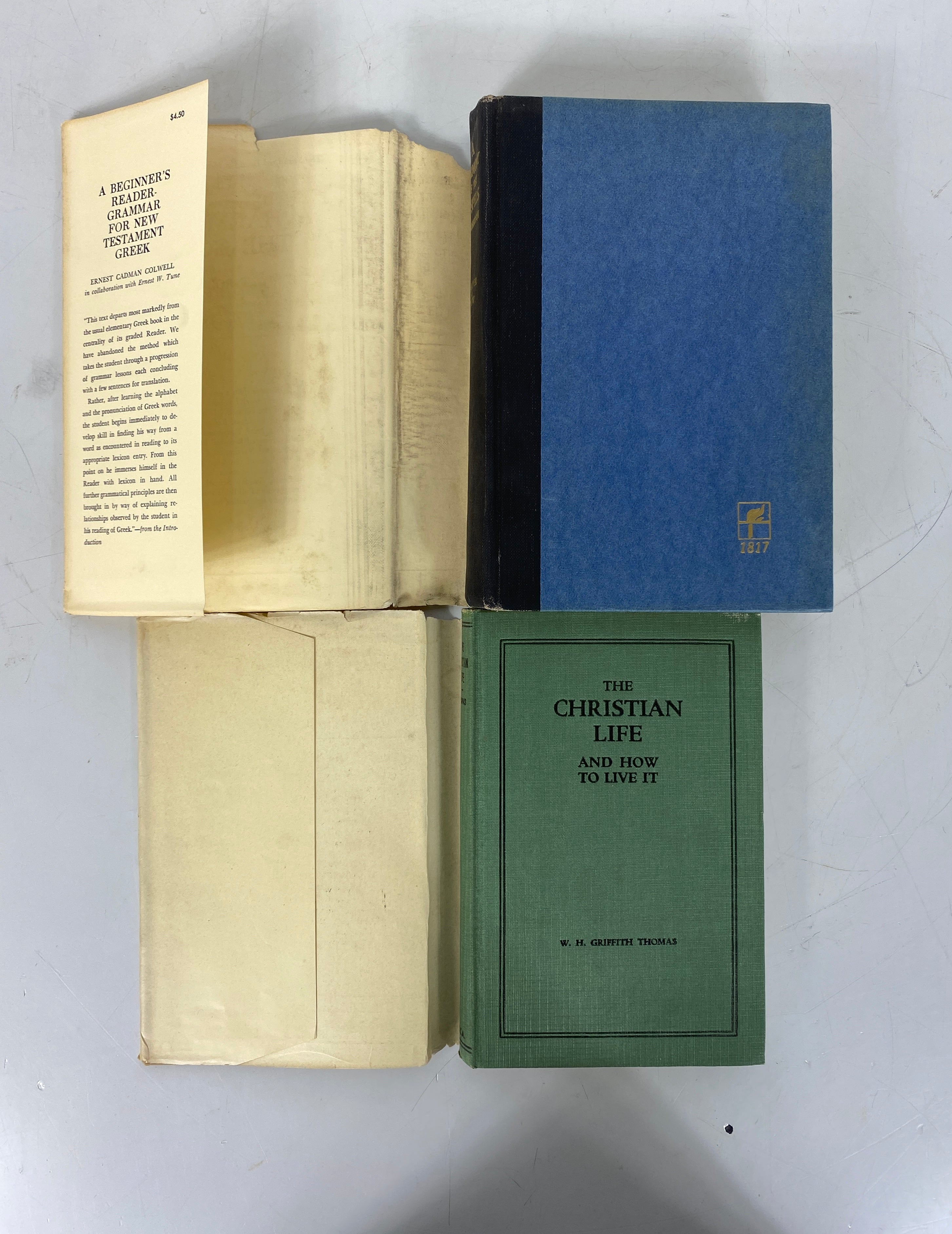 Lot of 2: The Christian Life & How to Live It/The Harmony of the Gospels HC DJ