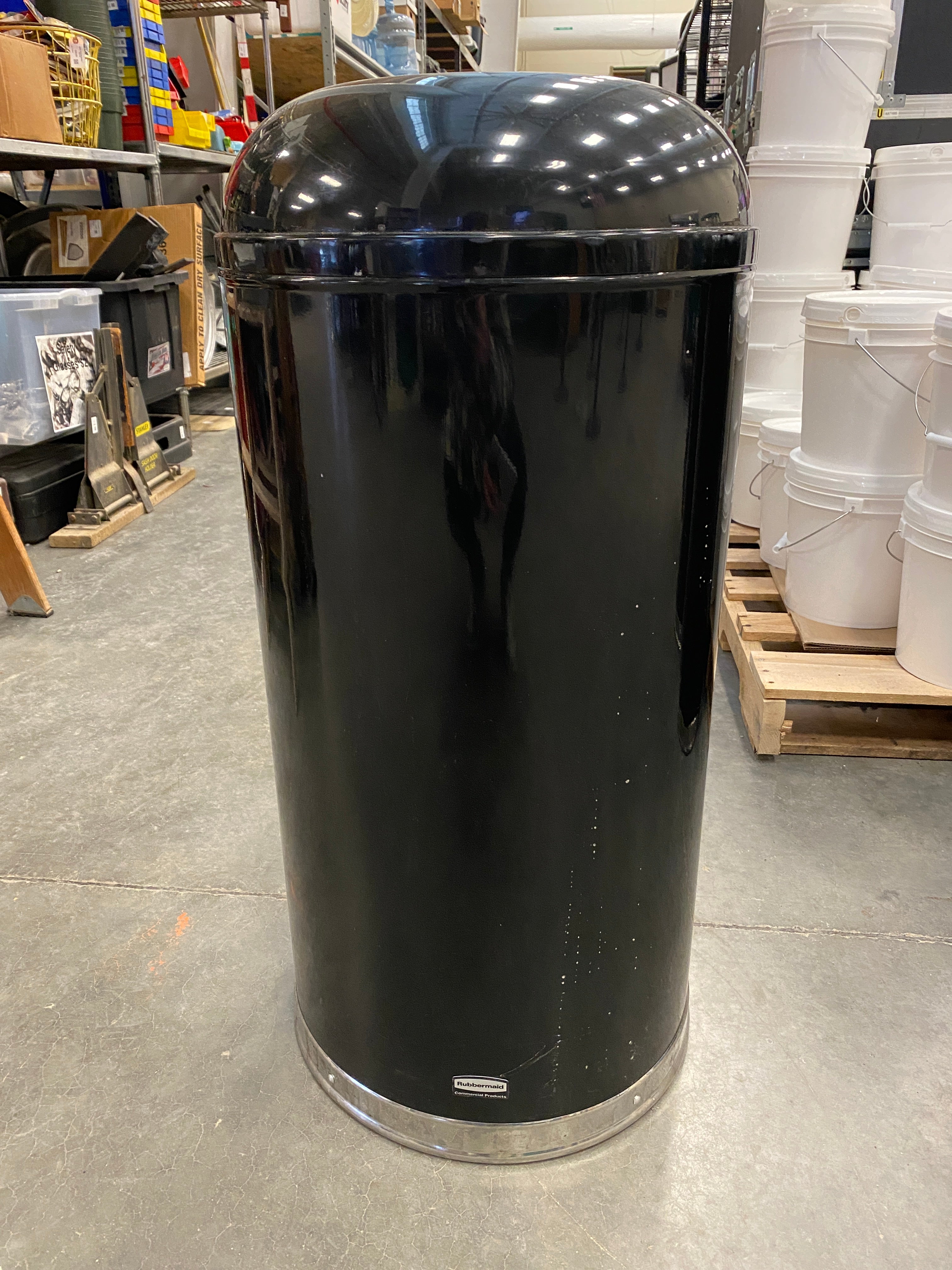 Rubbermaid Commercial Metal Trash Bin