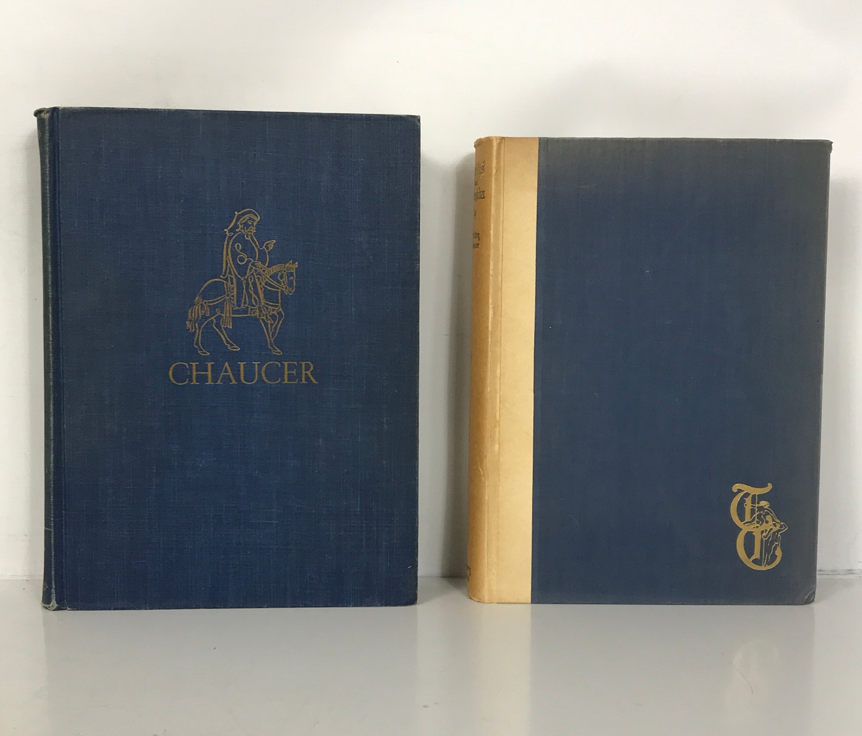 Lot of 2 Geoffrey Chaucer: The Works of/Troilus and Criseyde 1932-1961 HC