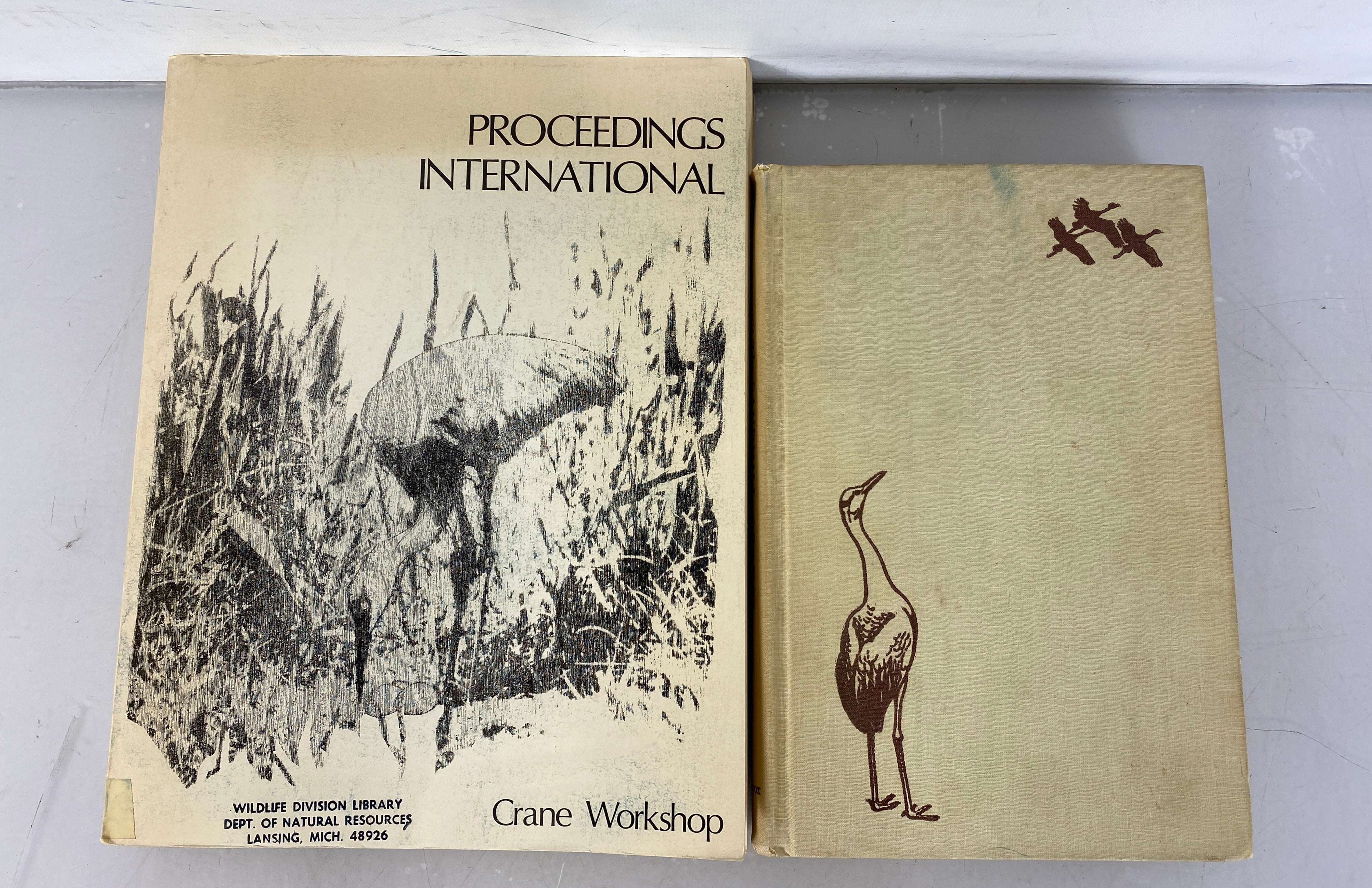 Lot of 2 Ornithology Books- Cranes Walkinshaw and Lewis 1949, 1976 HC SC