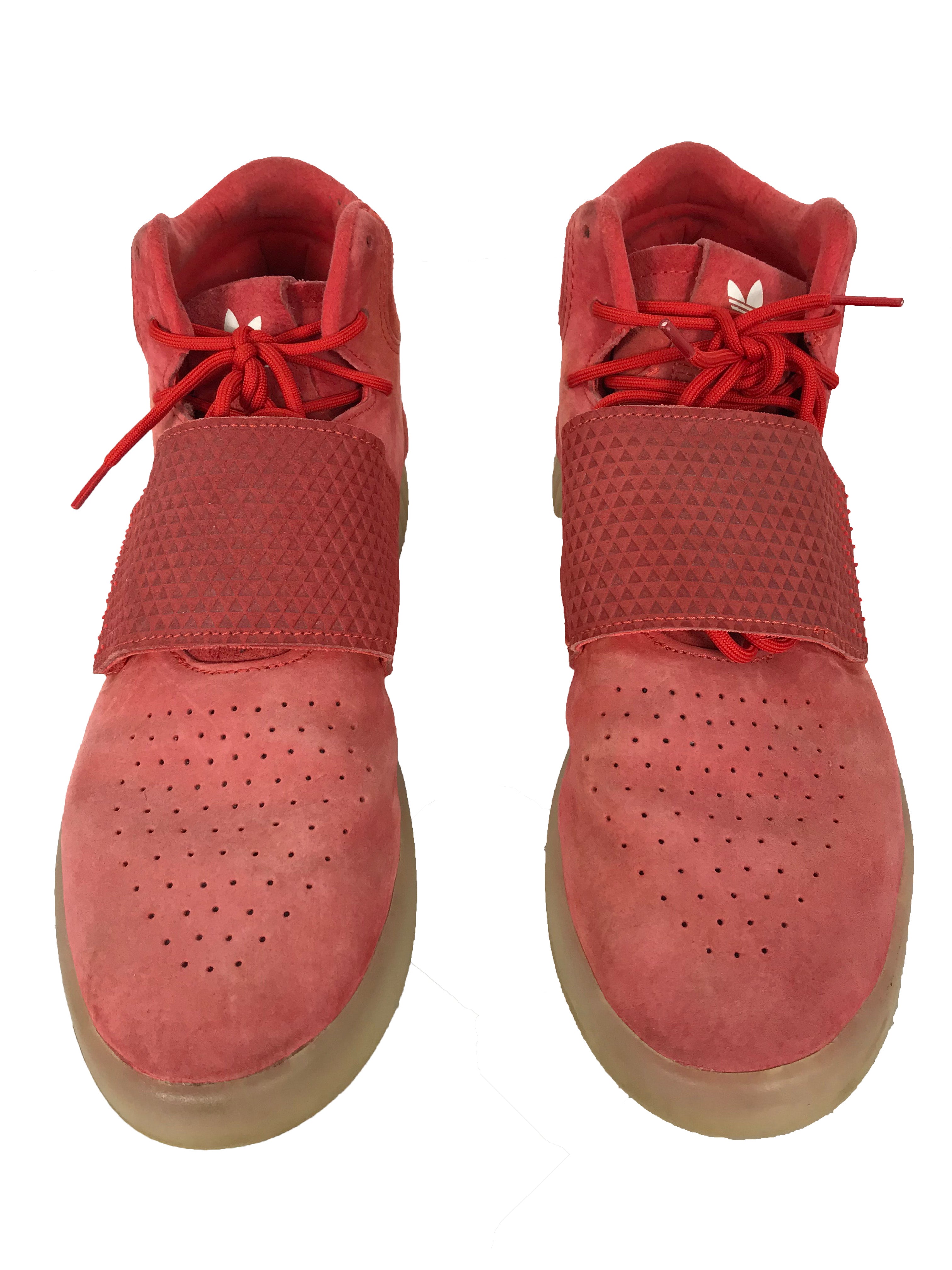 Adidas Red Tubular Invader High-Top Sneaker Men's Size 9