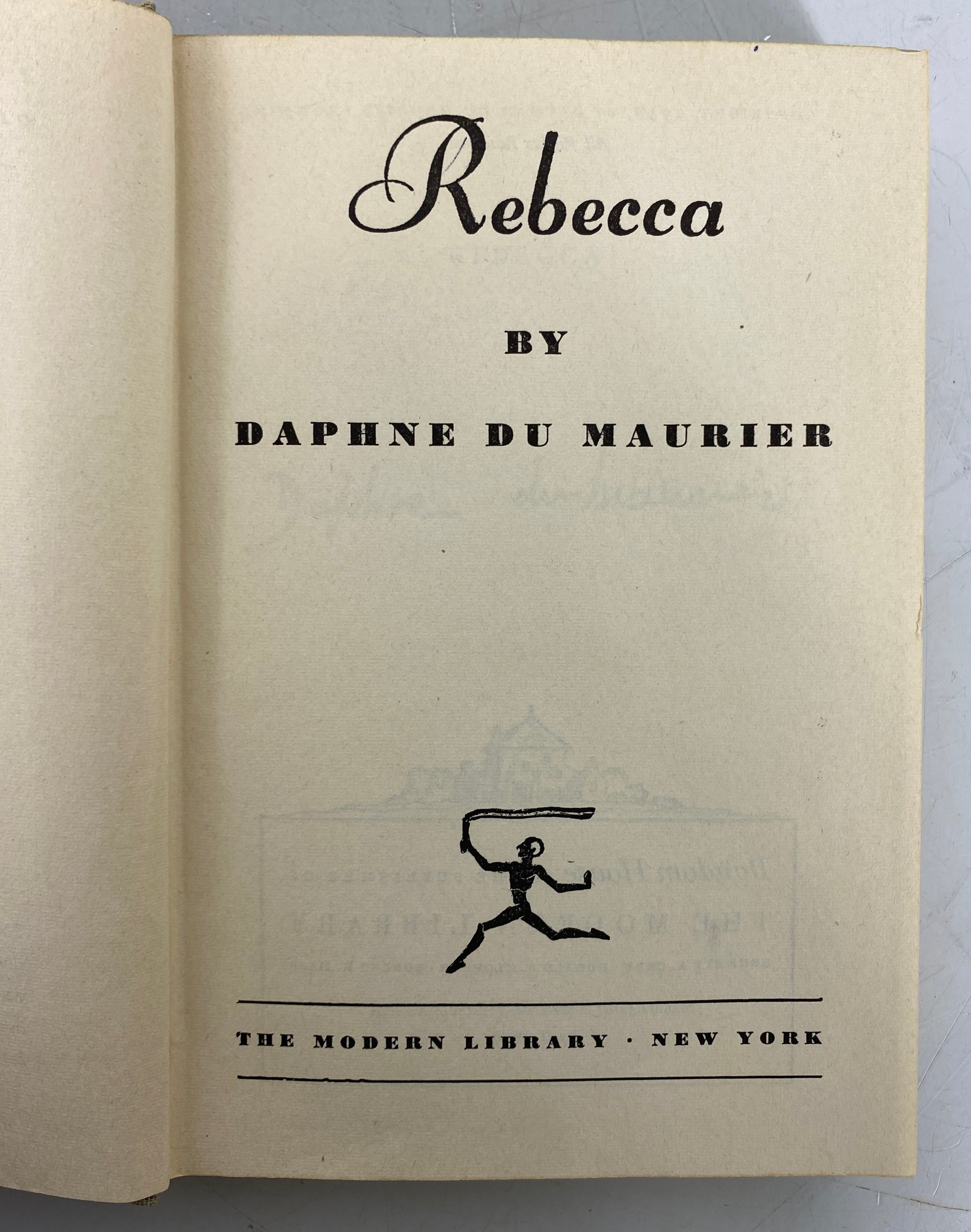 Rebecca Daphne du Maurier 1938 The Modern Library Edition HC