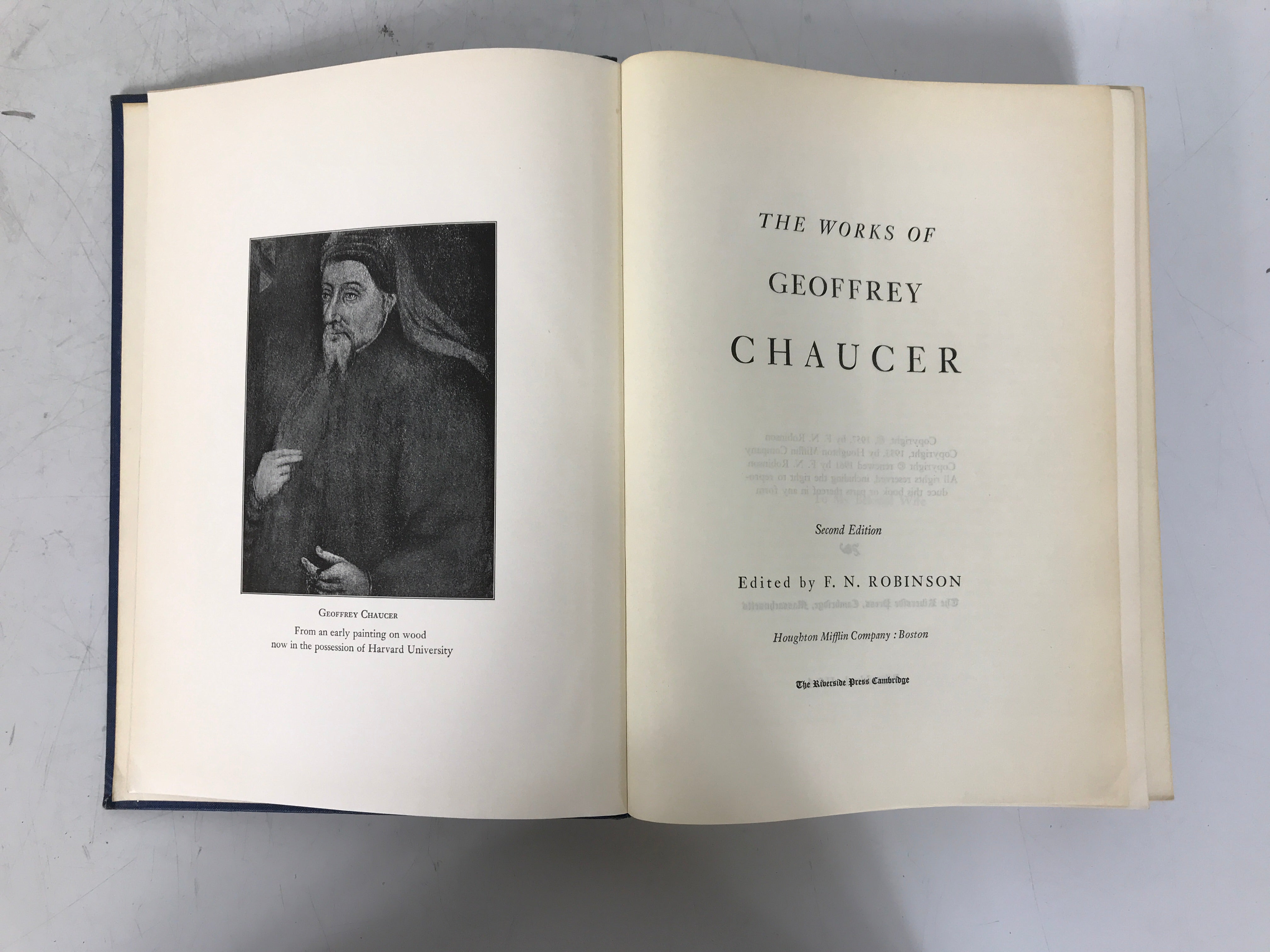 Lot of 2 Geoffrey Chaucer: The Works of/Troilus and Criseyde 1932-1961 HC