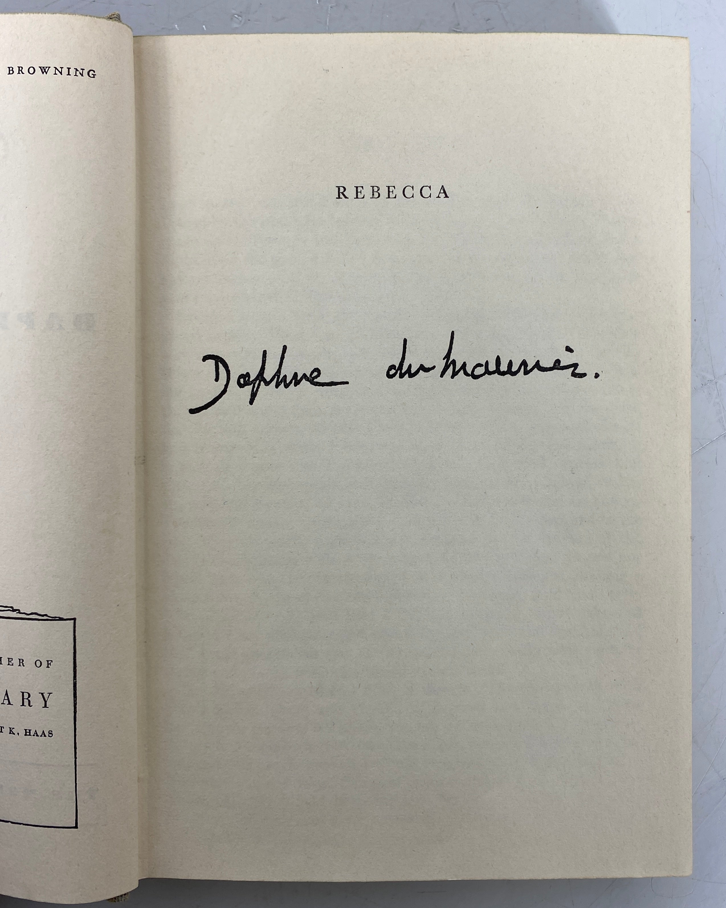 Rebecca Daphne du Maurier 1938 The Modern Library Edition HC