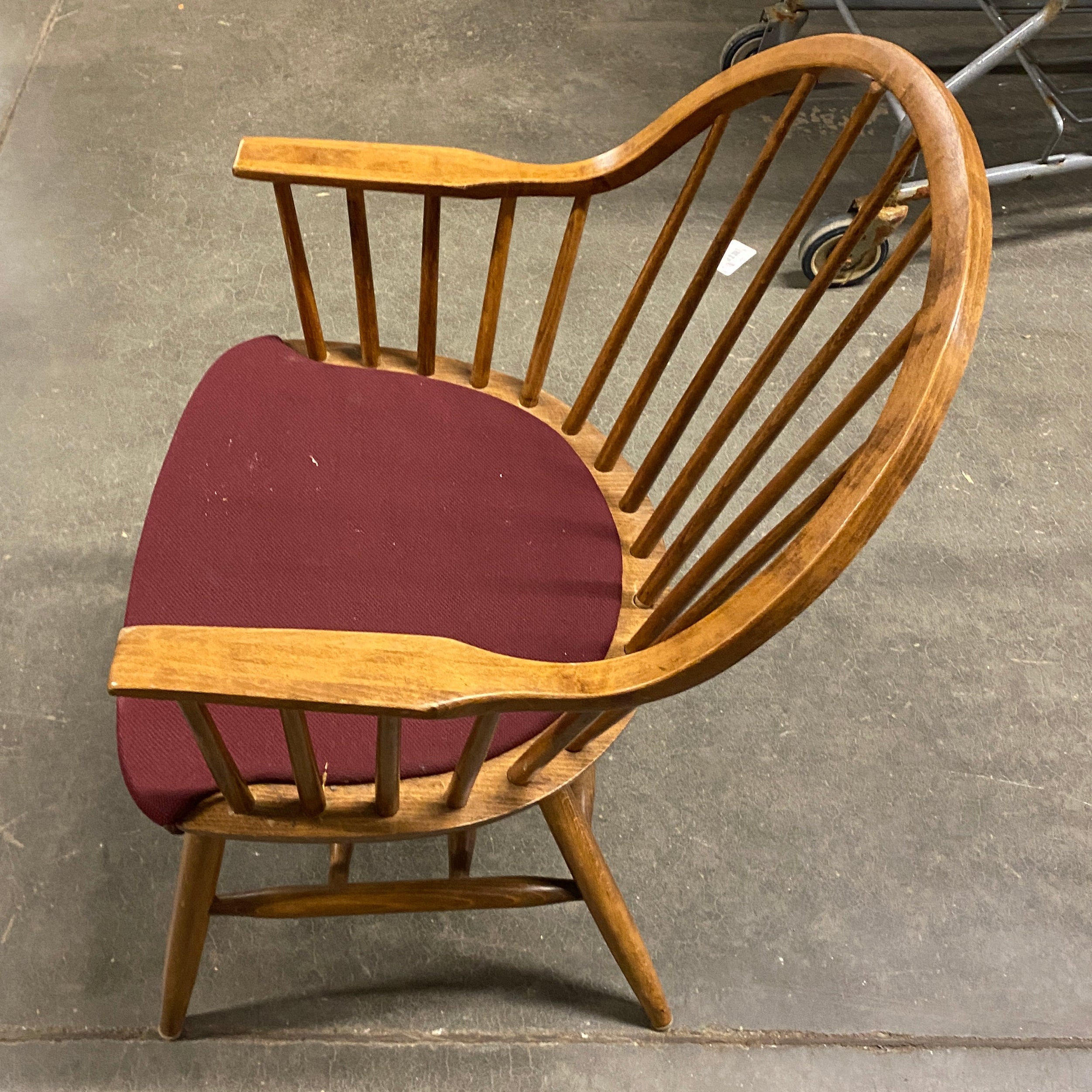 Gar Products Red Upholstered Wooden Frame Chair