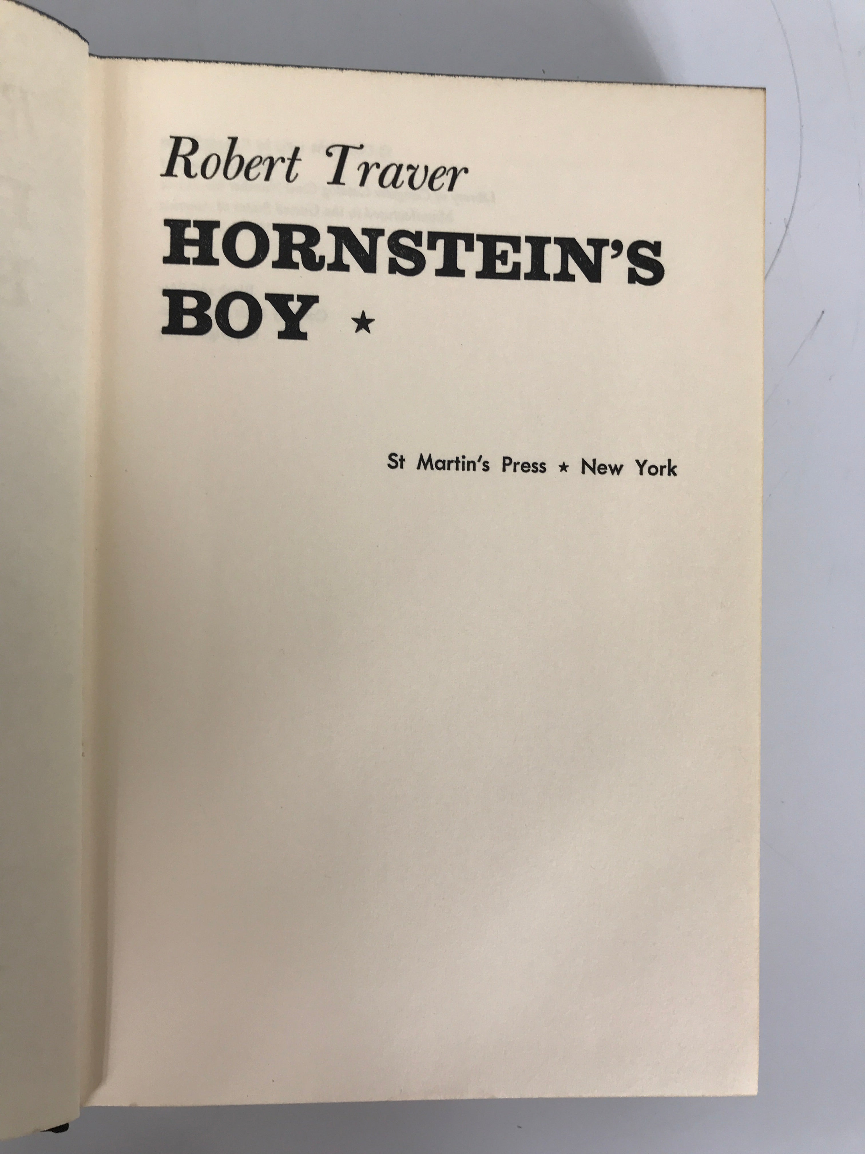 Hornstein's Boy by Robert Traver First Edition First Printing 1962 HC