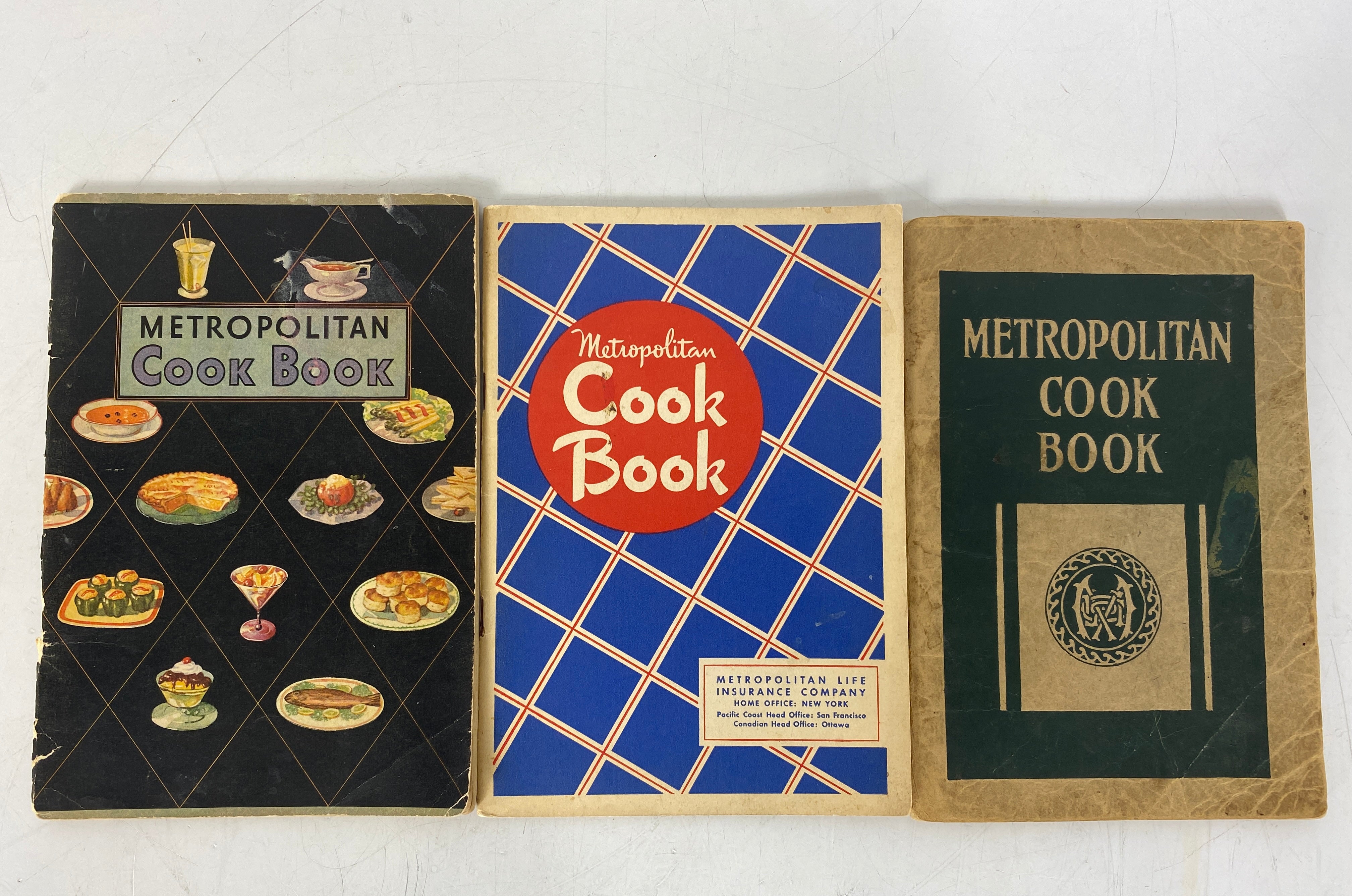 3 Vintage Metropolitan Cook Books (Metropolitan Life Insurance Co) SC