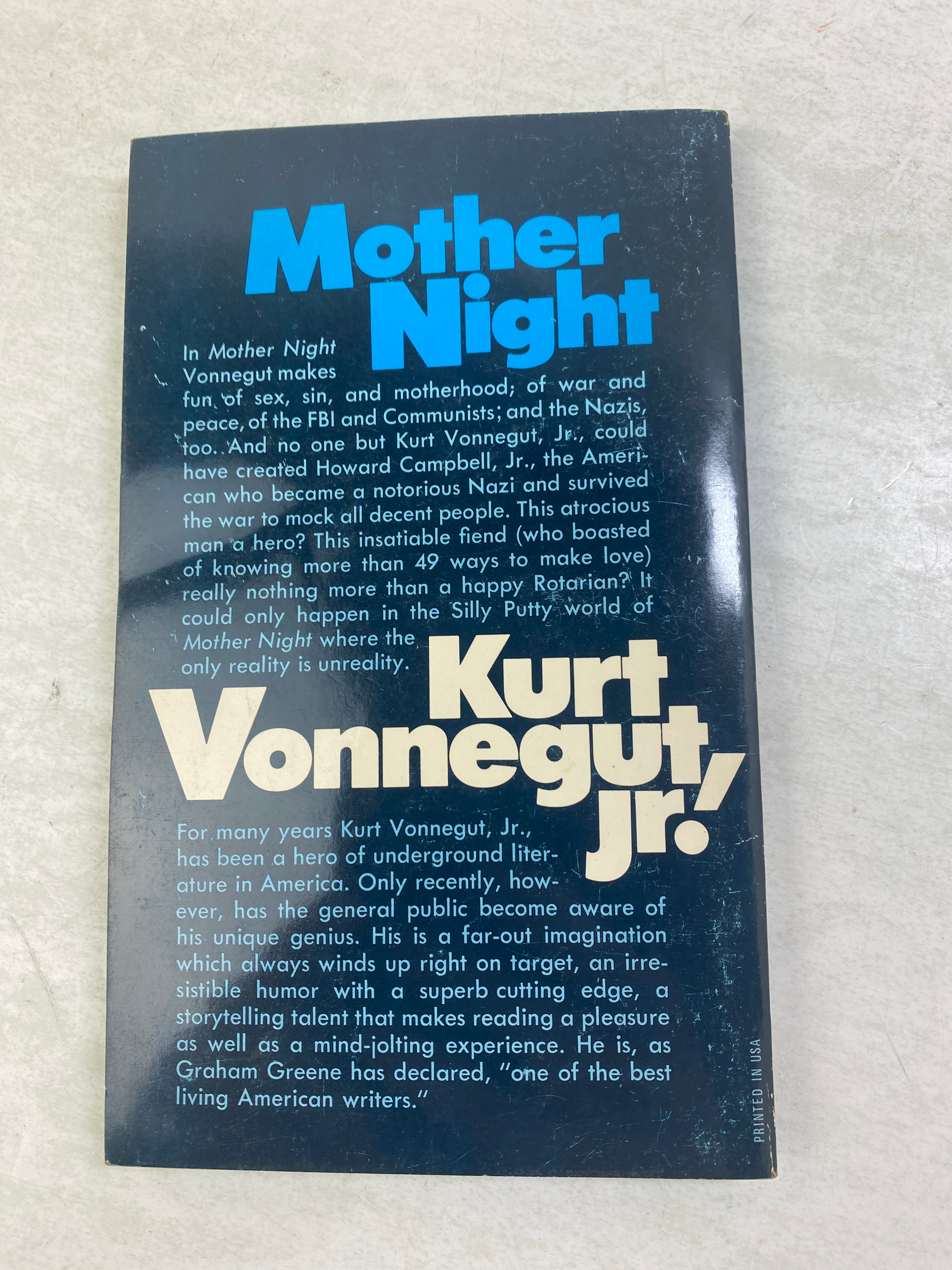 Mother Night Kurt Vonnegut paperback 1974