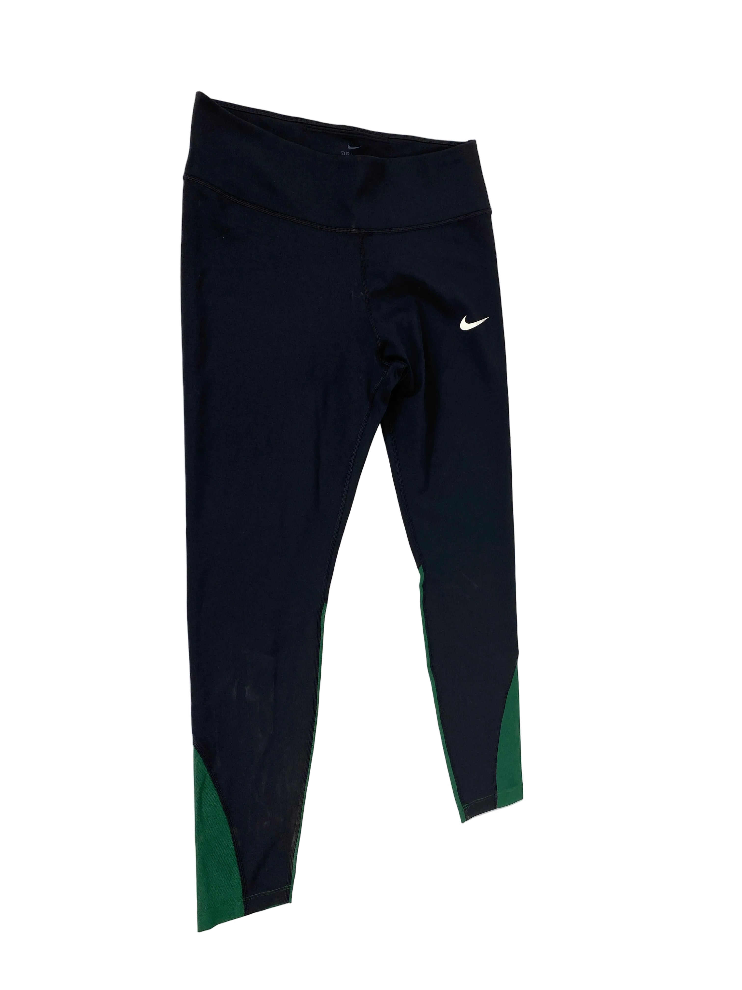 Nike Black With Green Accents Dri-Fit Women's Large Leggings