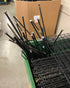 Multi Purpose Black Metal Grated Fence Sections w/ Posts
