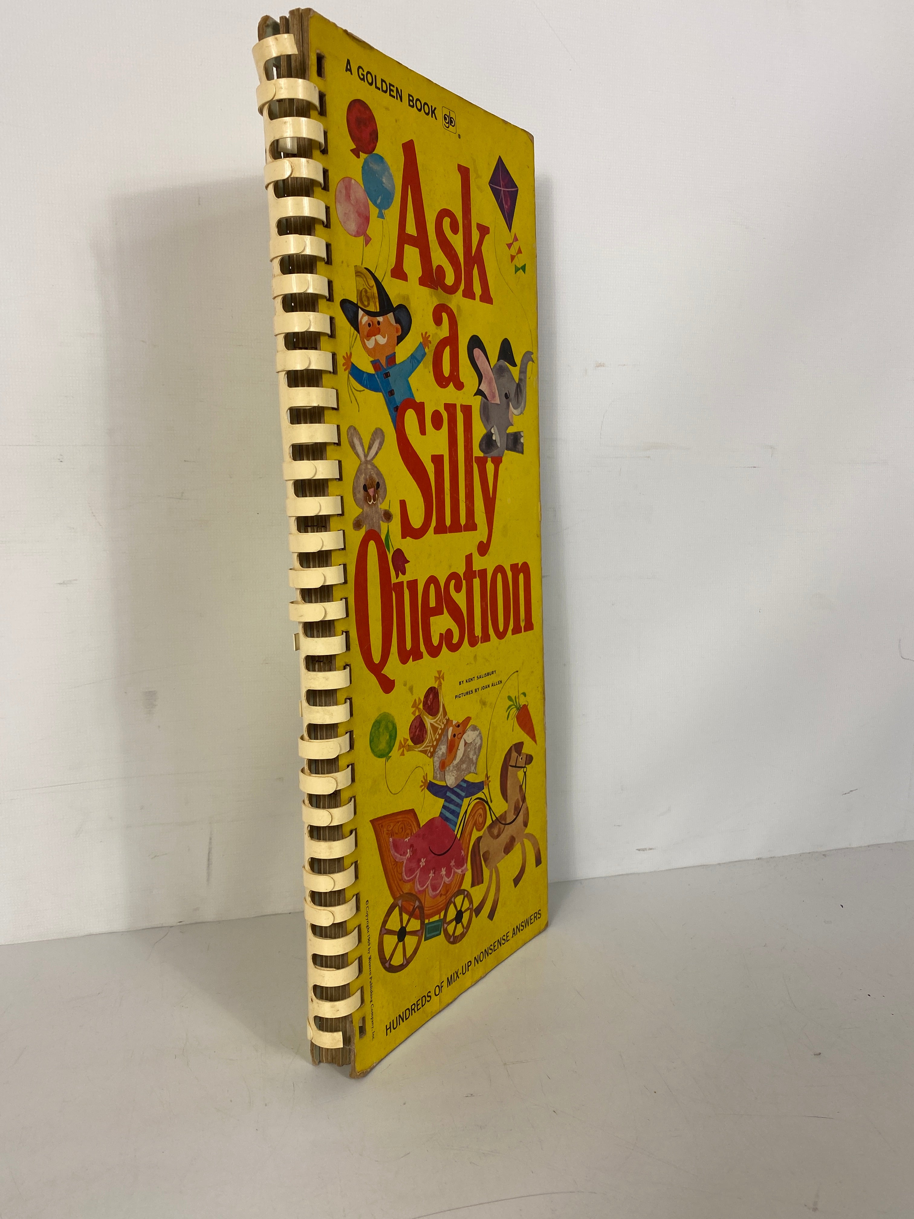 Ask a Silly Question Kent Salisbury 1969 A Spiral Bound Golden Book HC