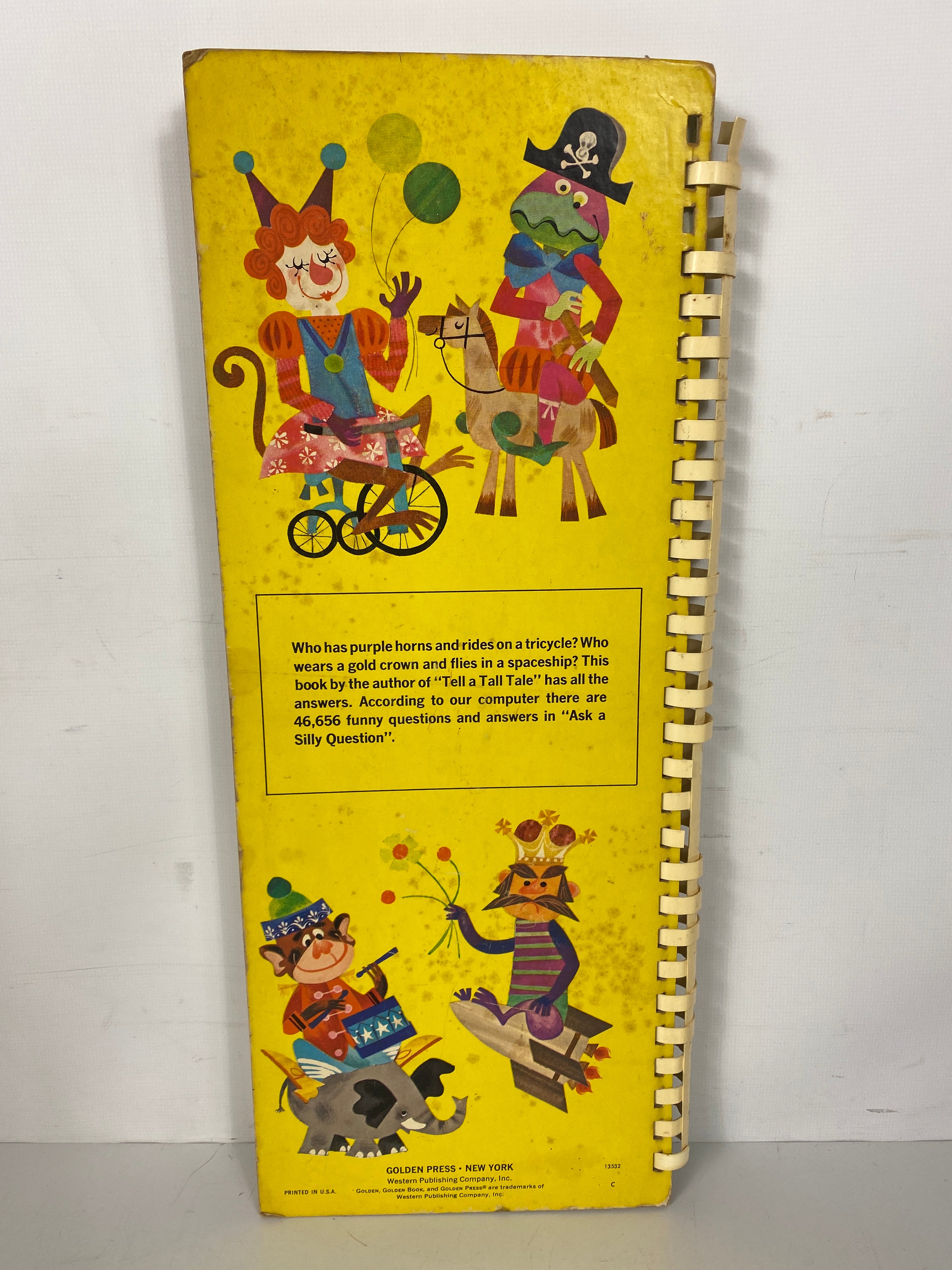 Ask a Silly Question Kent Salisbury 1969 A Spiral Bound Golden Book HC