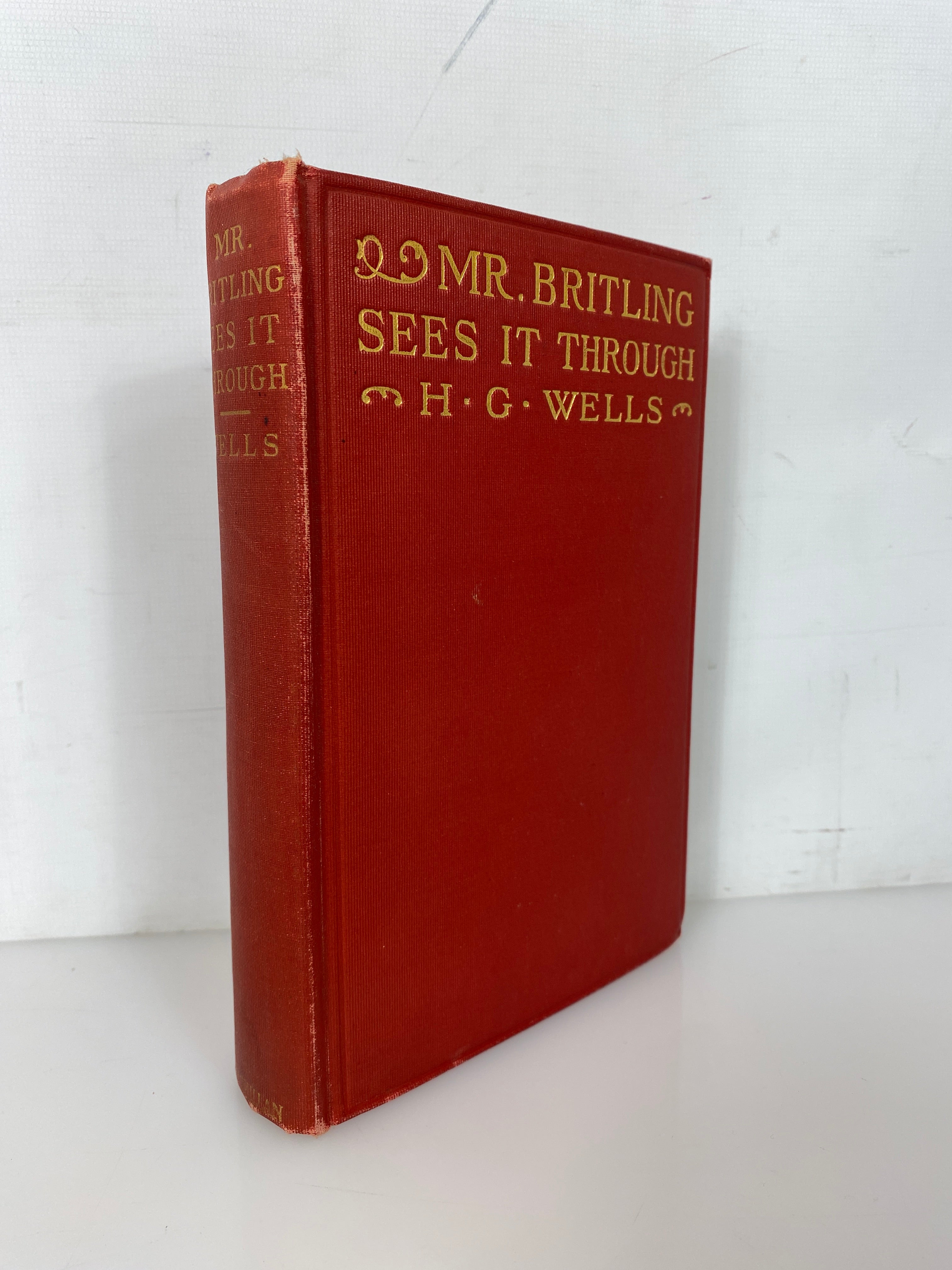 Mr. Britling Sees it Through by H.G. Wells 1917 Antique HC