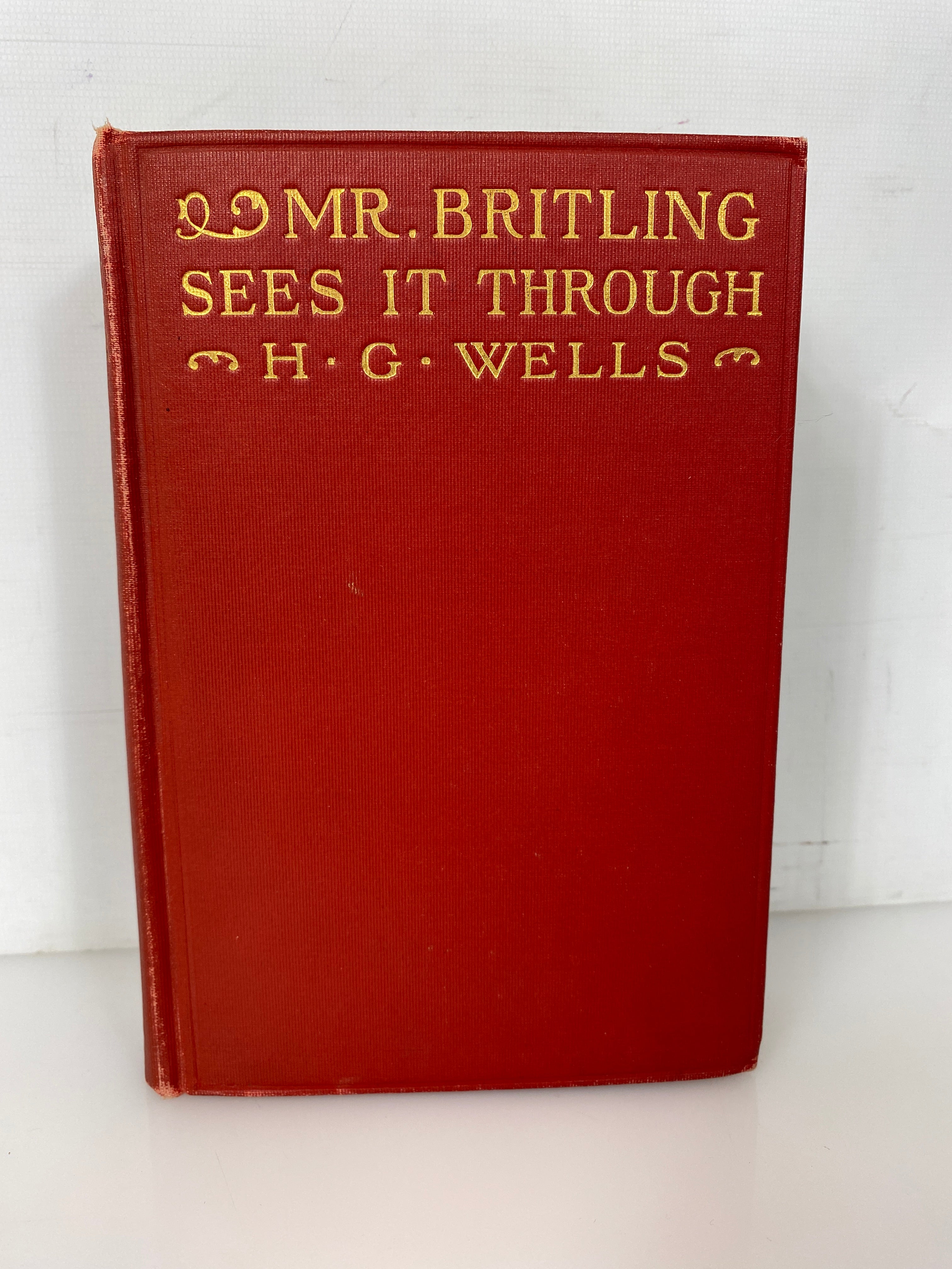 Mr. Britling Sees it Through by H.G. Wells 1917 Antique HC