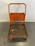 Metal Orange Rolling Cart