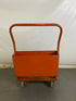 Metal Orange Rolling Cart