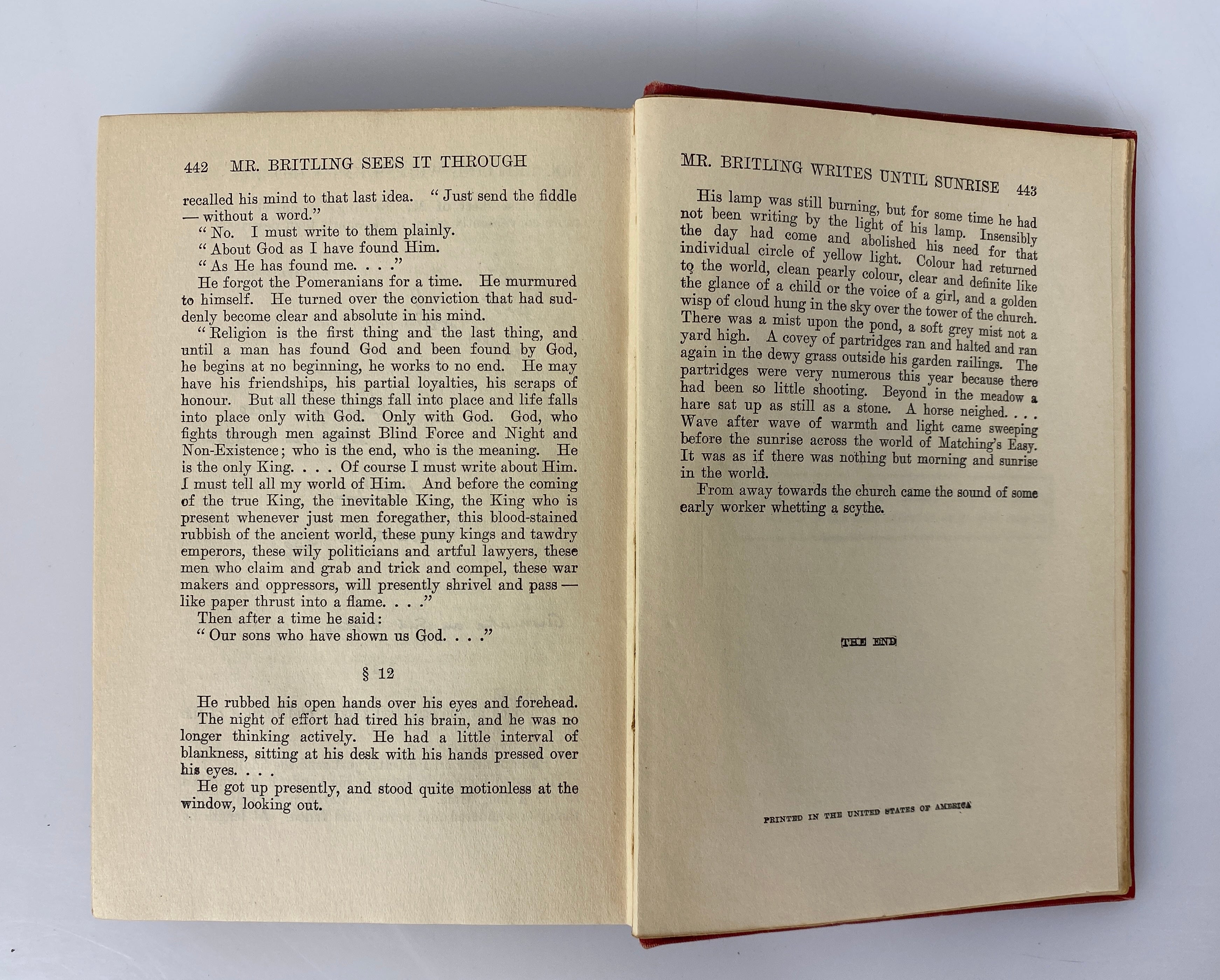 Mr. Britling Sees it Through by H.G. Wells 1917 Antique HC