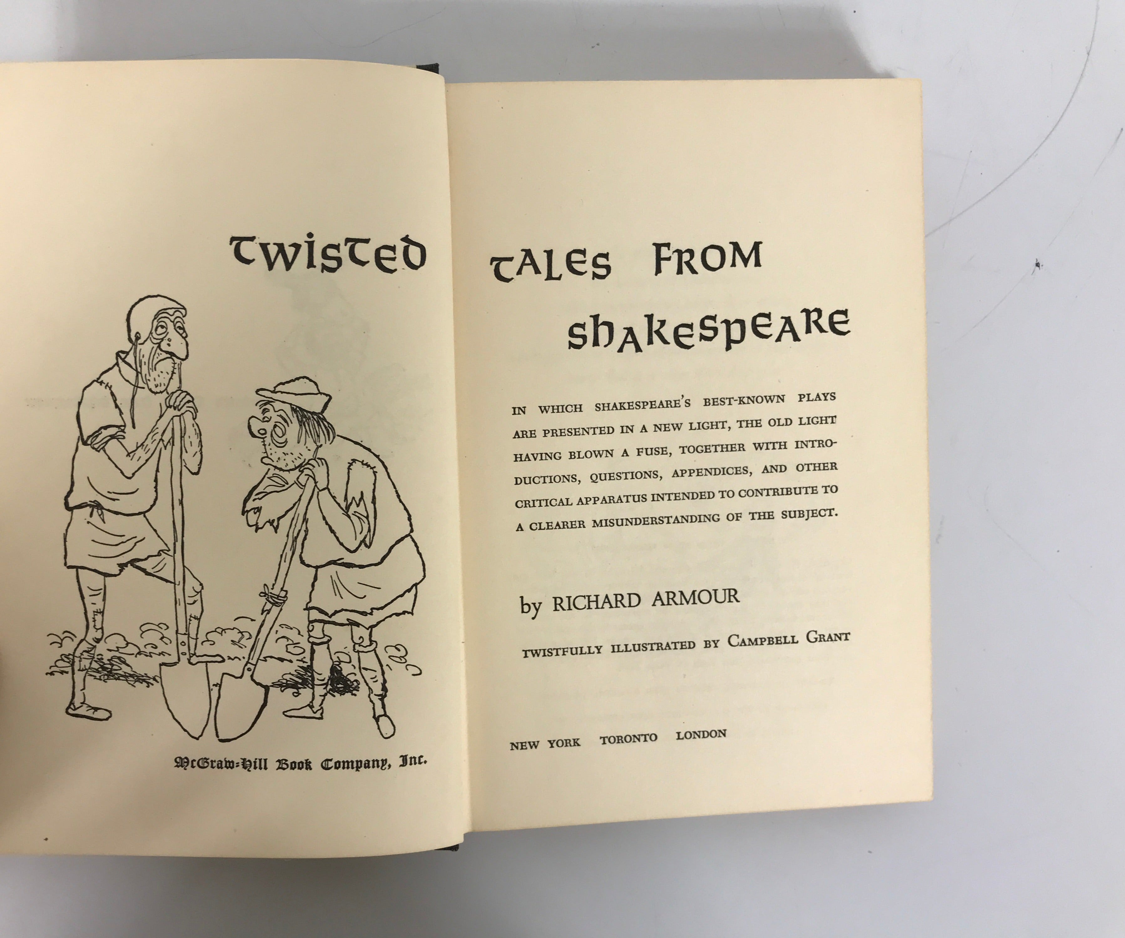 Twisted Tales from Shakespeare by Richard Armour 1957 Vintage HC DJ
