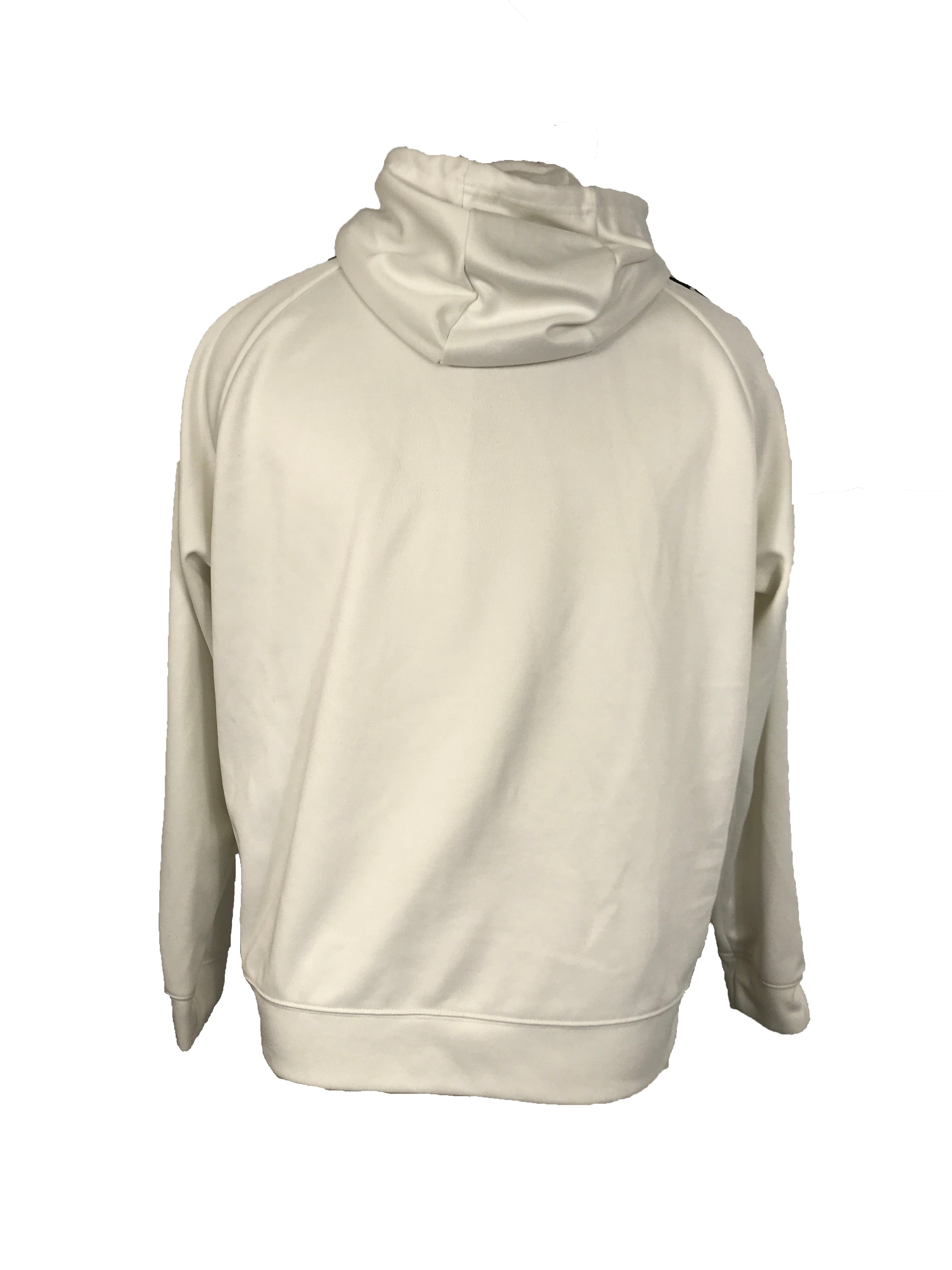 White Nike Embroidered Hooded Sweatshirt Unisex Large