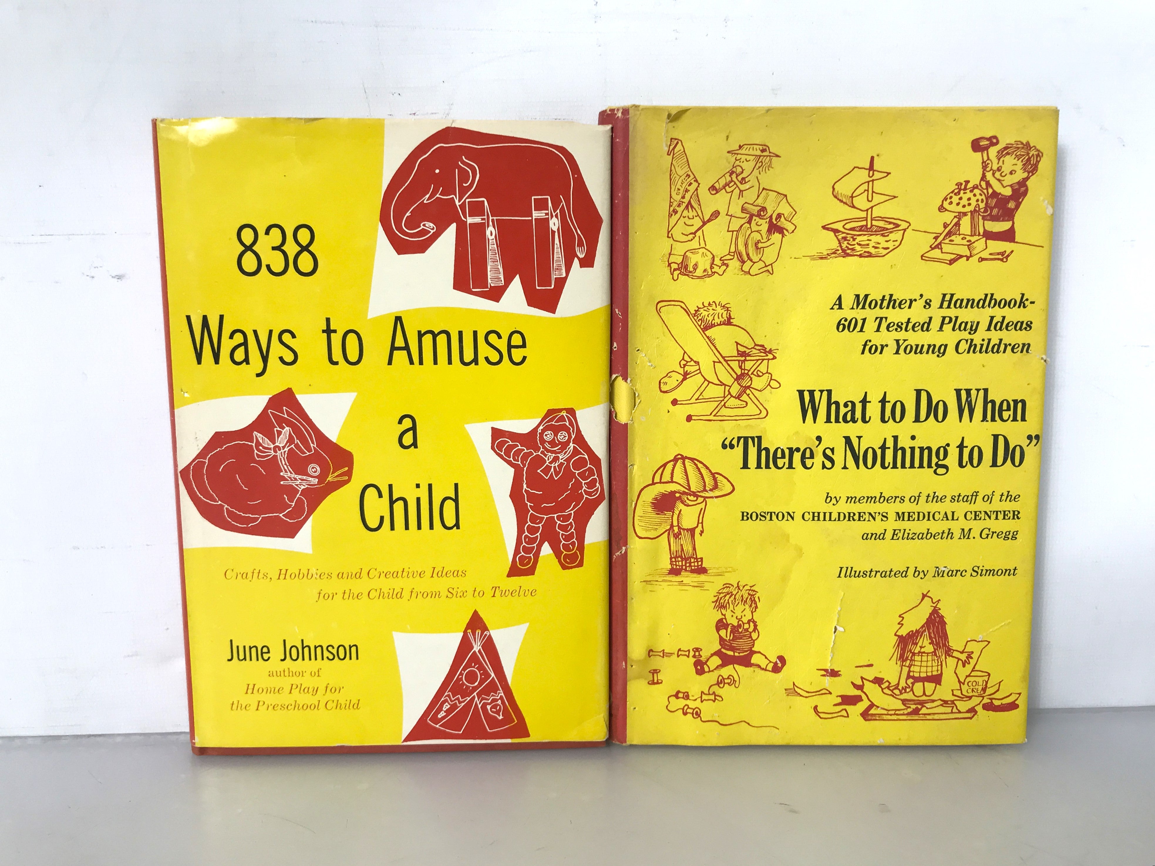 Lot of 2 Creative Play Ideas Books for Young Children by Gregg and Johnson 1960, 1968 HC DJ
