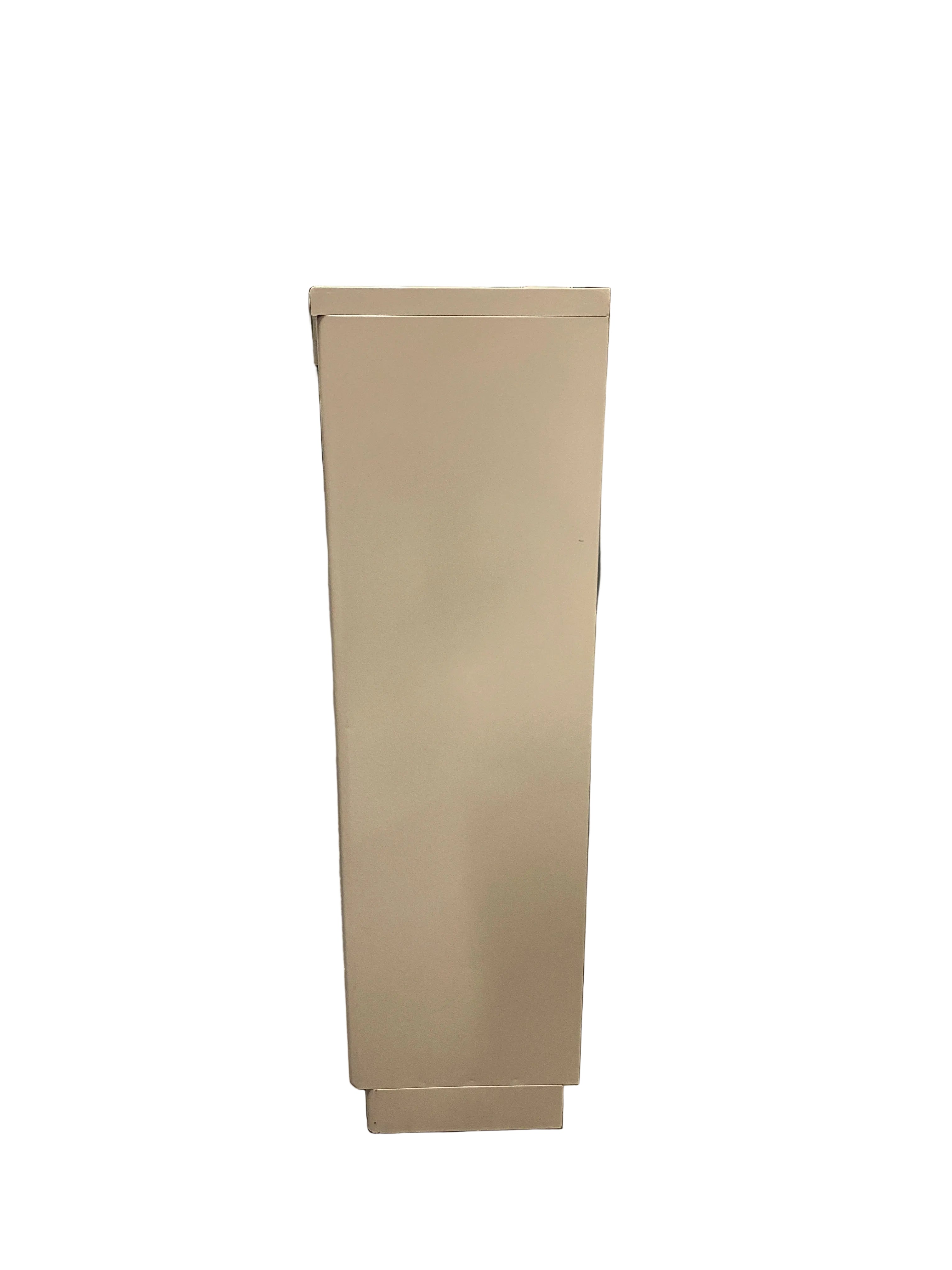 Steelcase Tall Metal Cabinet With Sliding Glass Doors