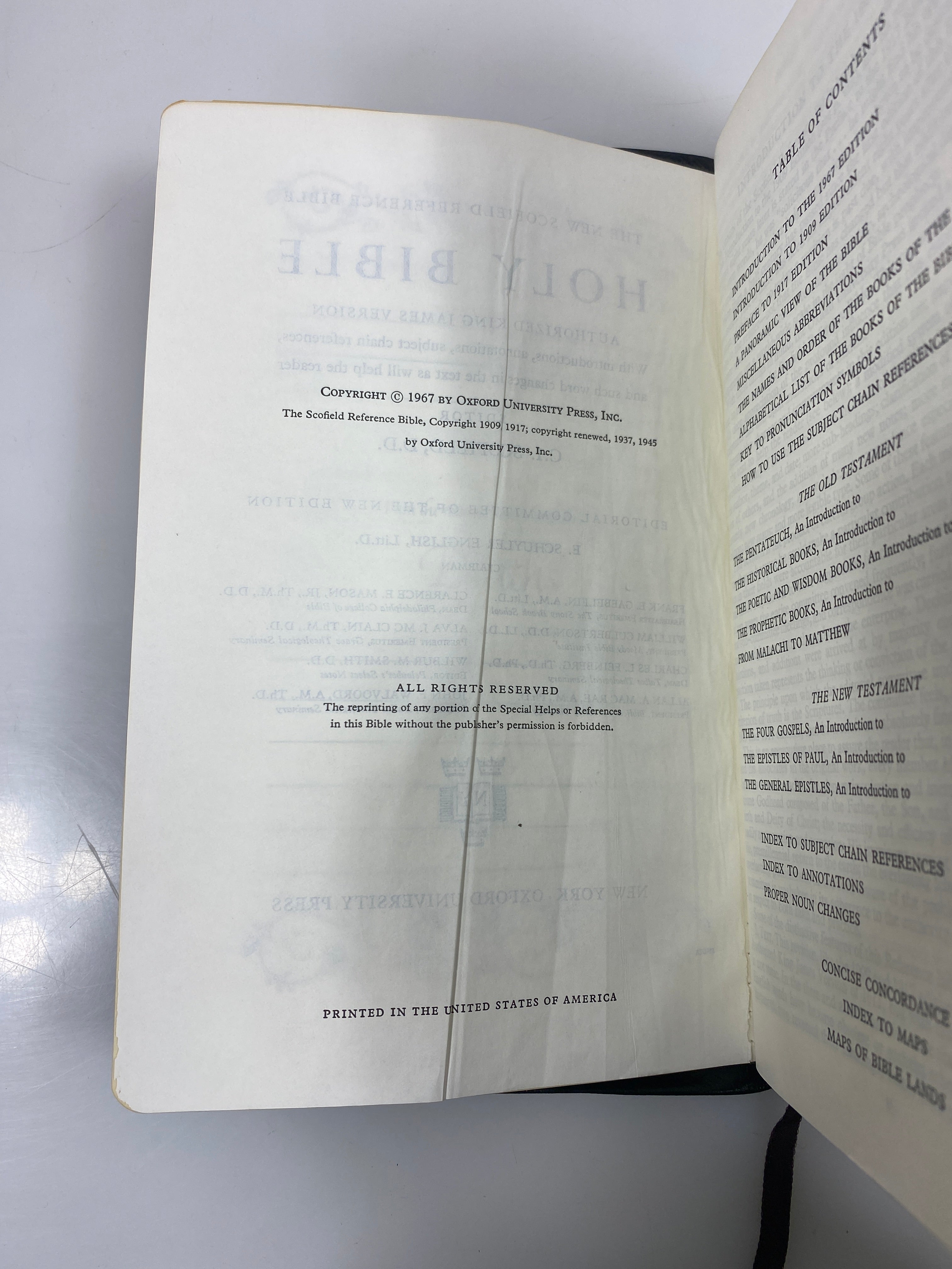 The Holy Bible Red Letter Edition Oxford University Press 1967 SC