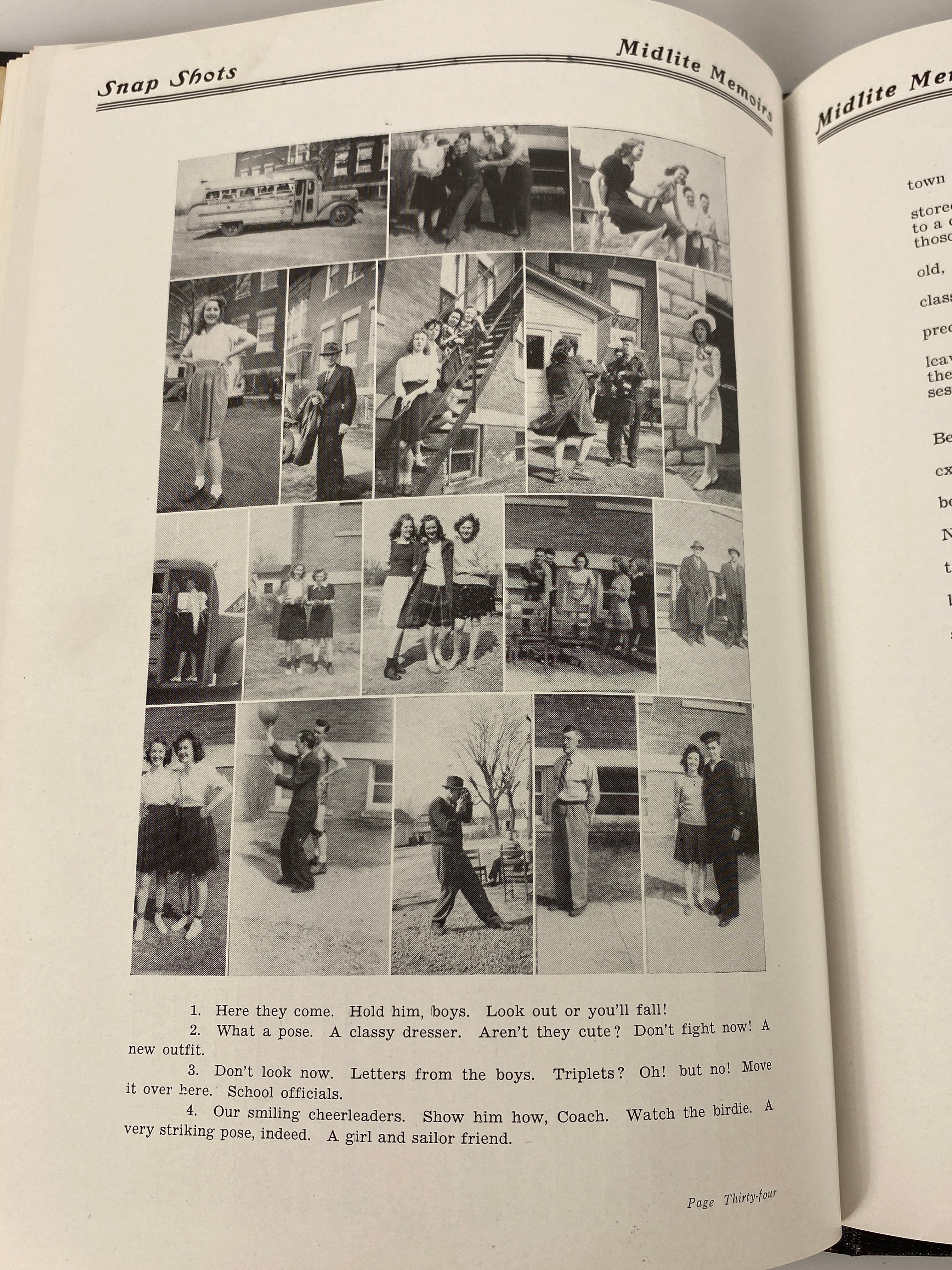1943 Middletown Community High School Yearbook Illinois w Ephemera