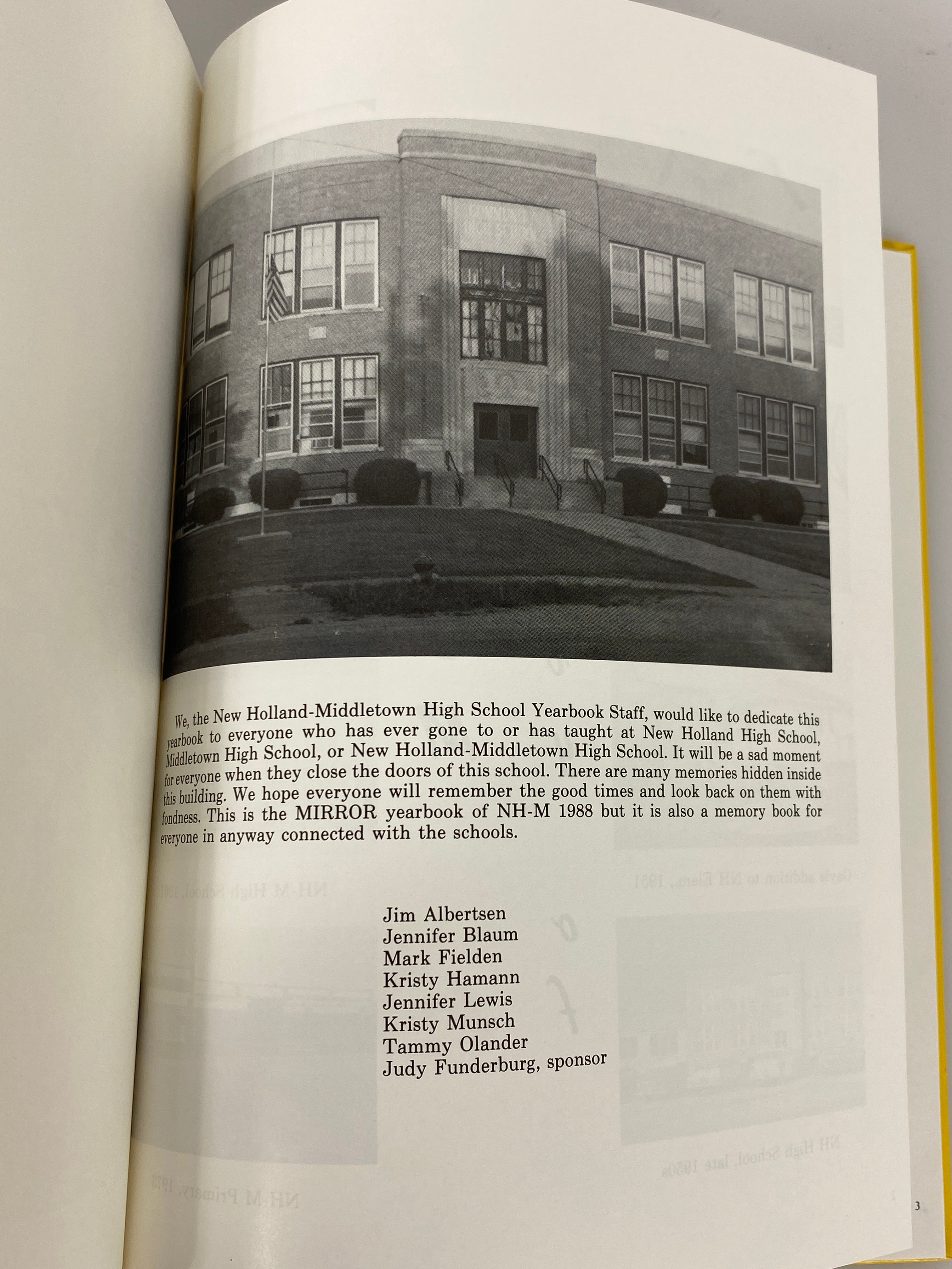 1988 New Holland-Middletown Illinois High School Yearbook HC