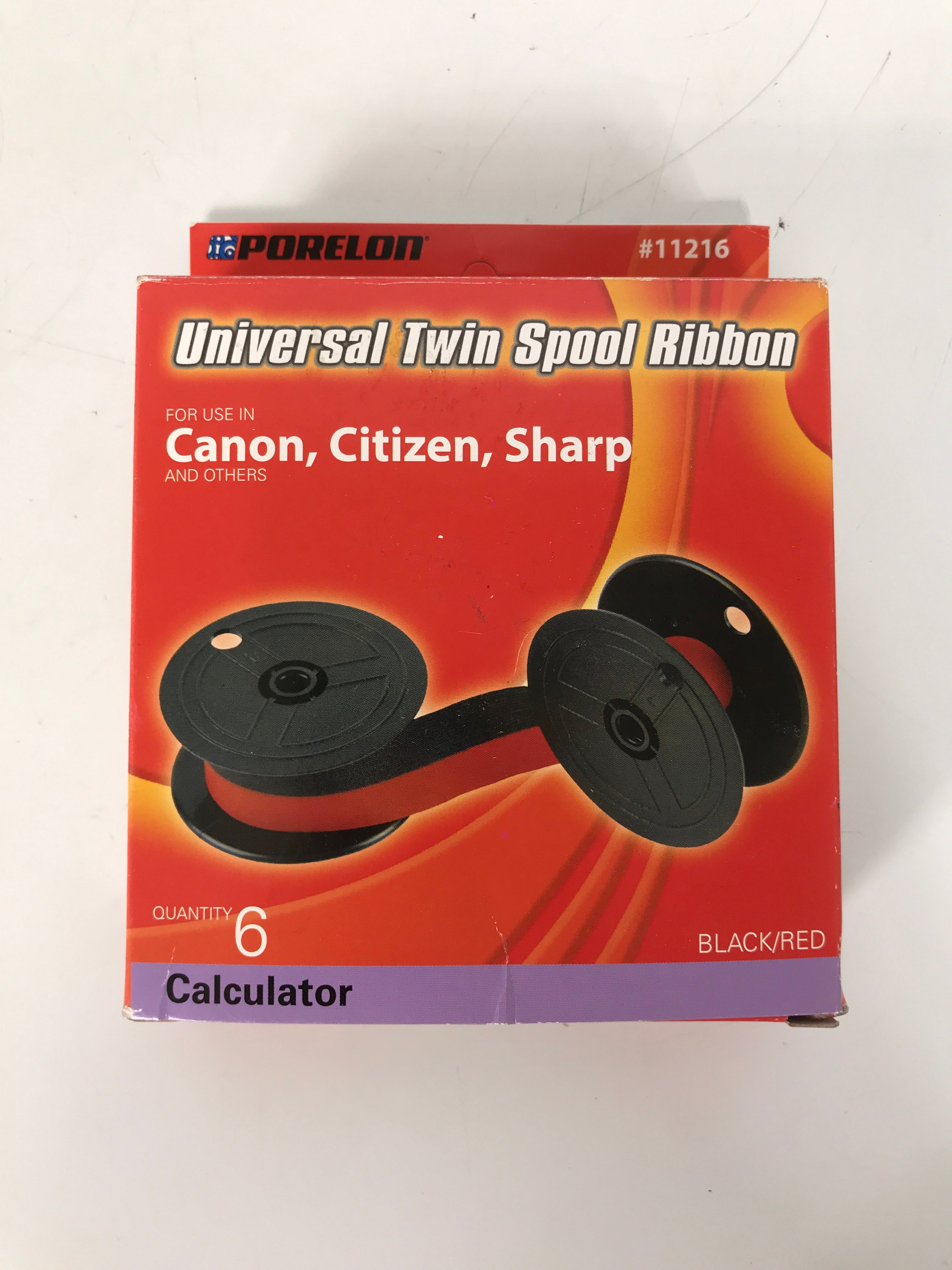 Porelon 11216 Universal Twin Spool Ribbon 6-Pack