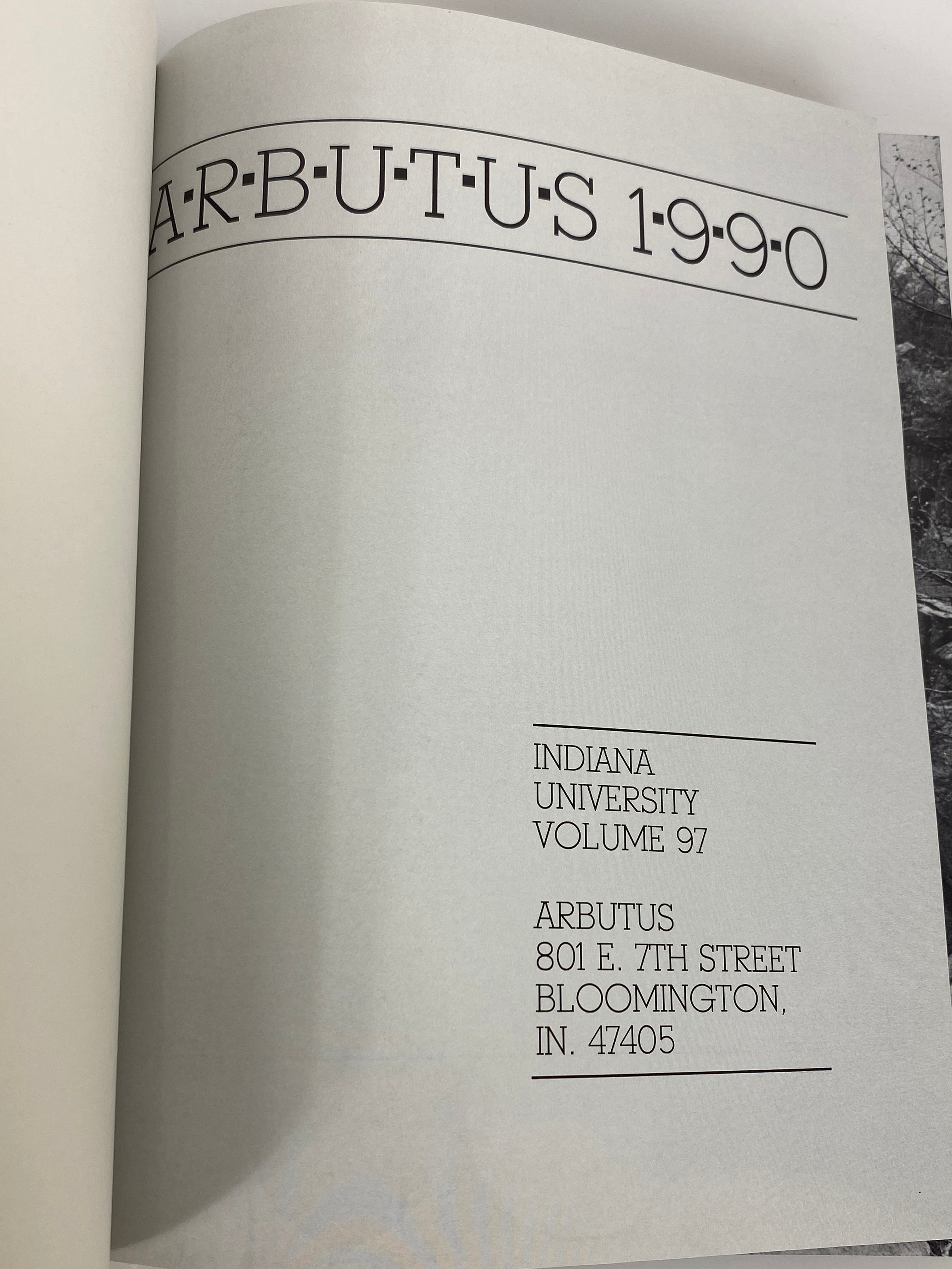 1990 Indiana University "Arbutus" Yearbook HC