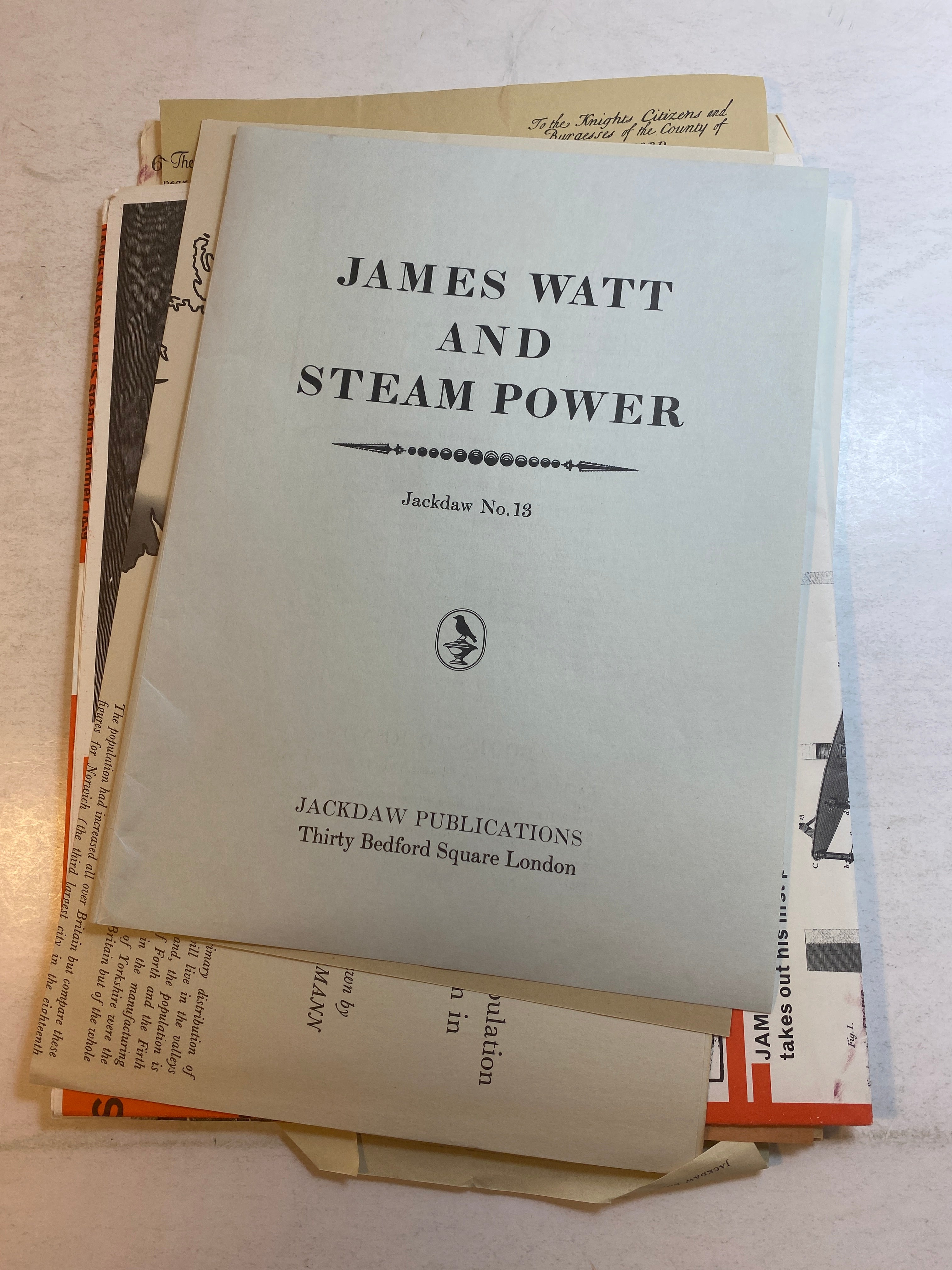 James Watt and Steam Power Jackdaw No. 13 Resource