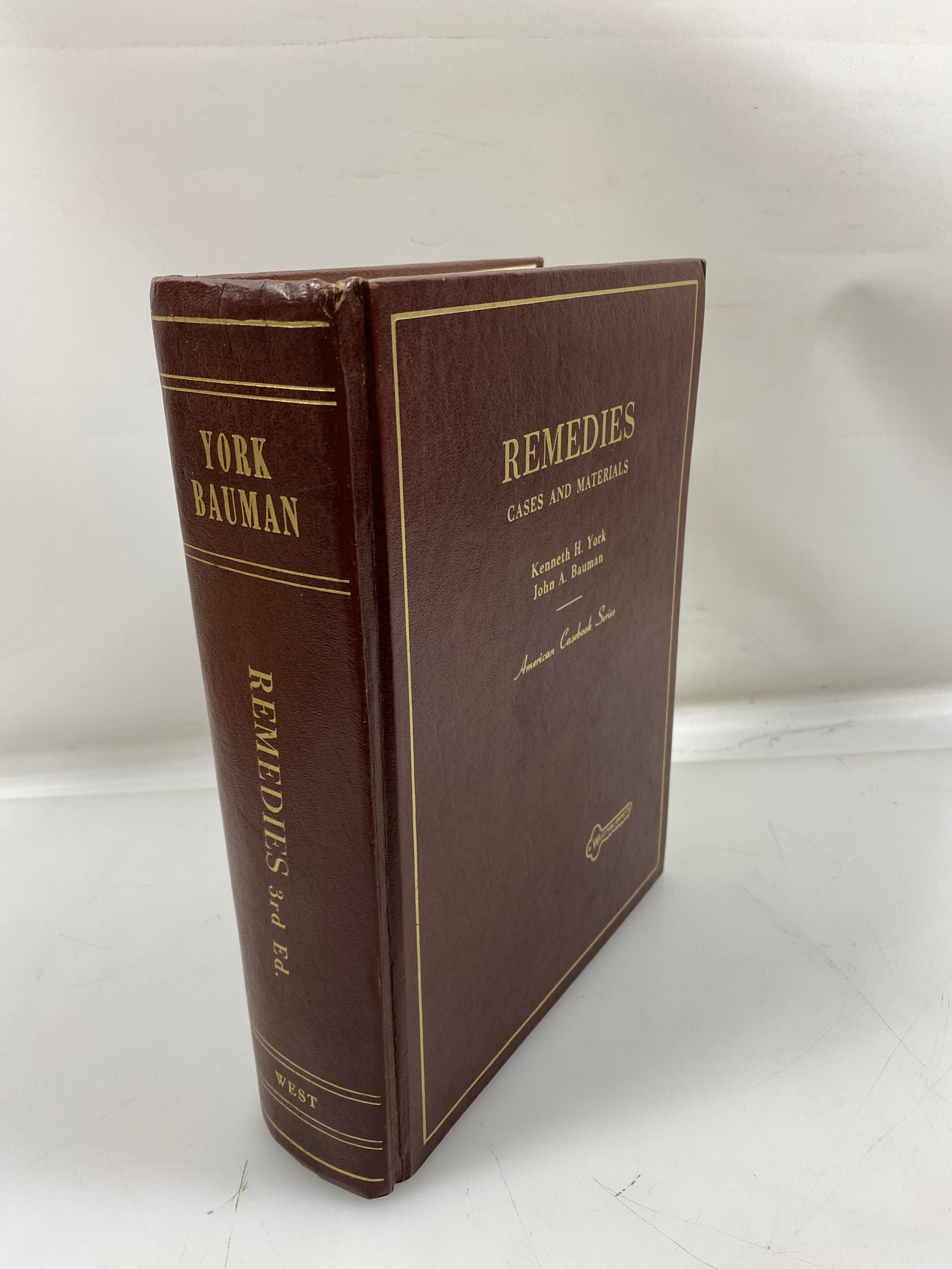 Cases and Materials on Remedies by York and Bauman 3rd Edition 1979 HC