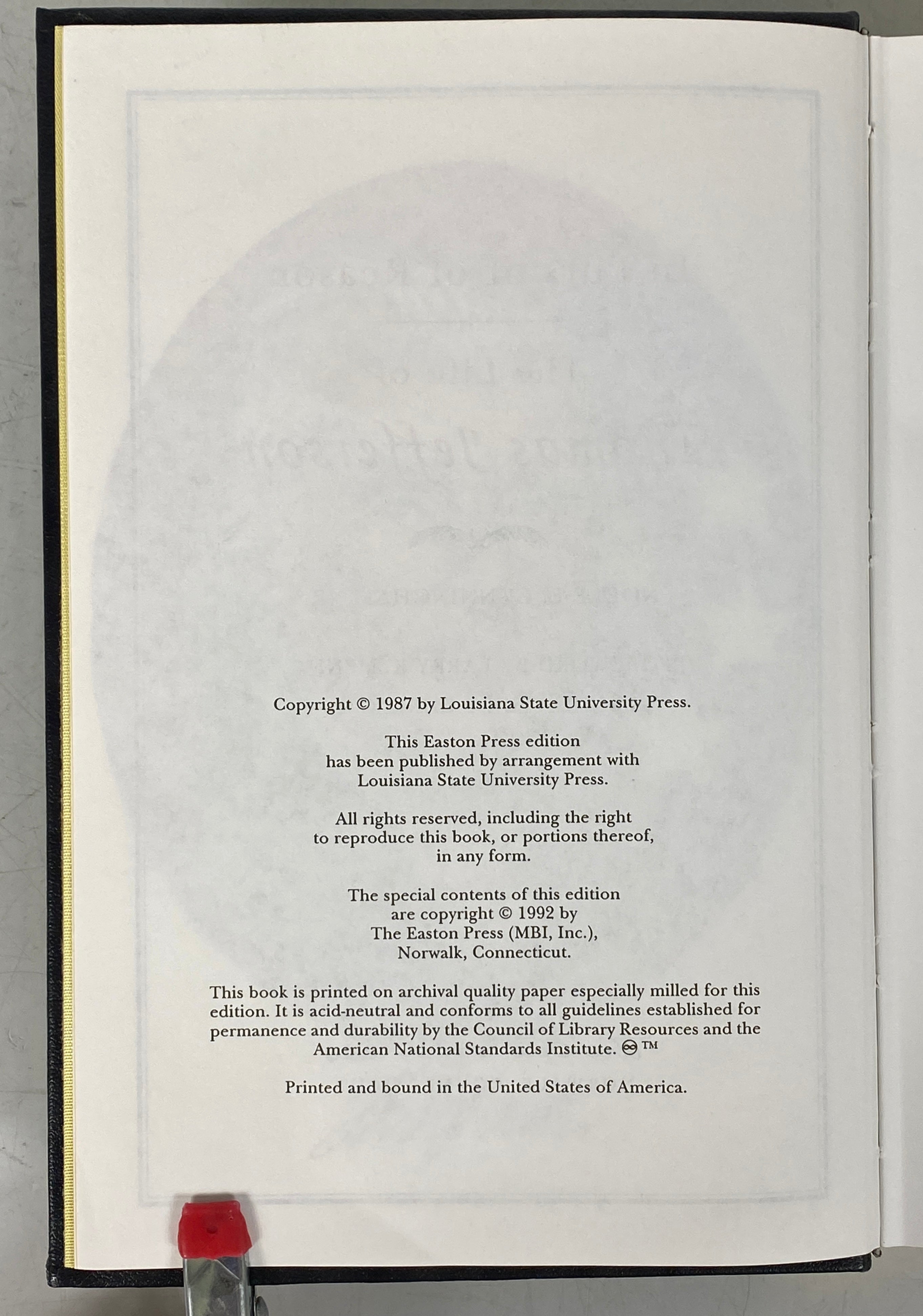 In Pursuit of Reason The Life of Thomas Jefferson by Cunningham Leather Bound