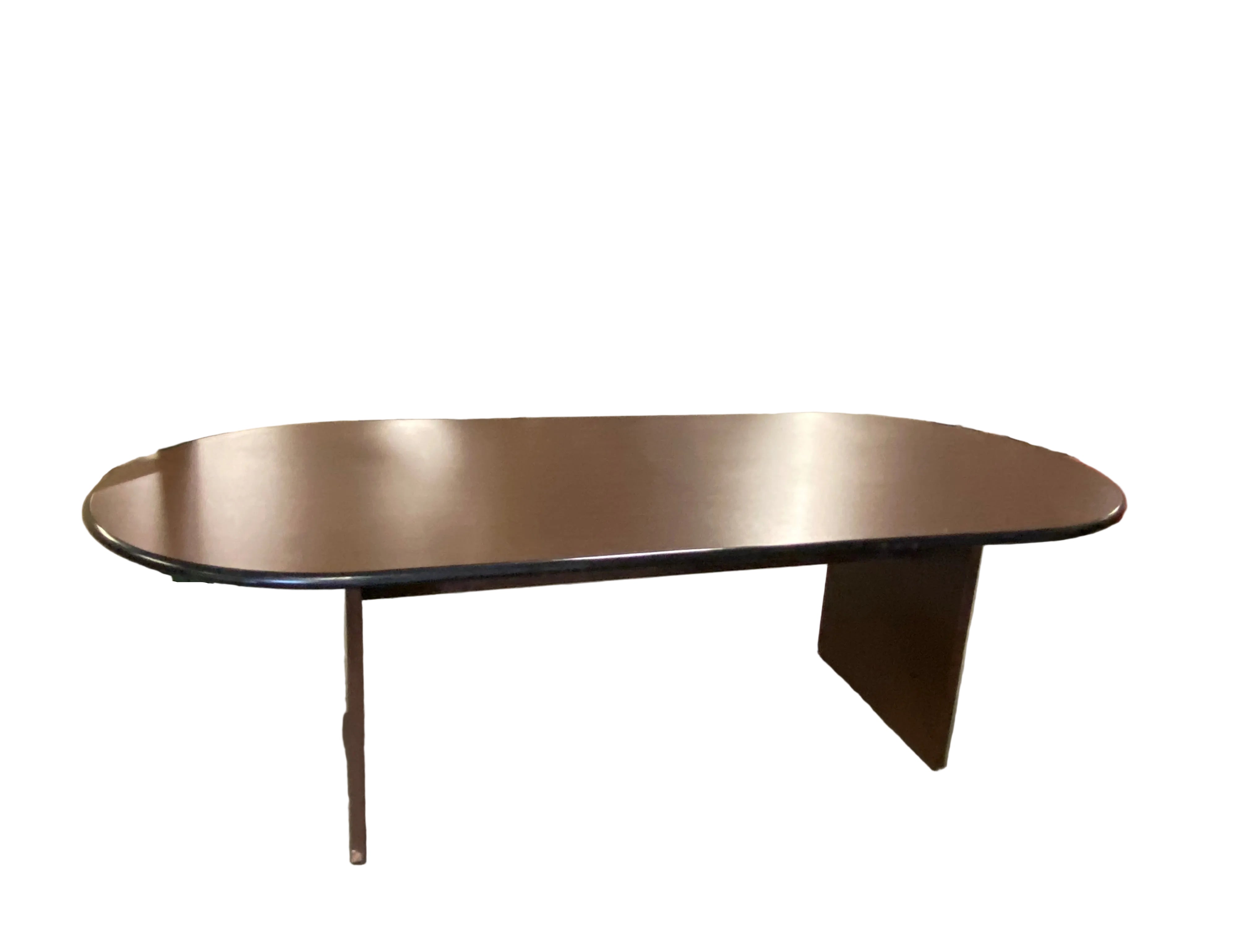 Large Oak Laminate Oval Conference Table