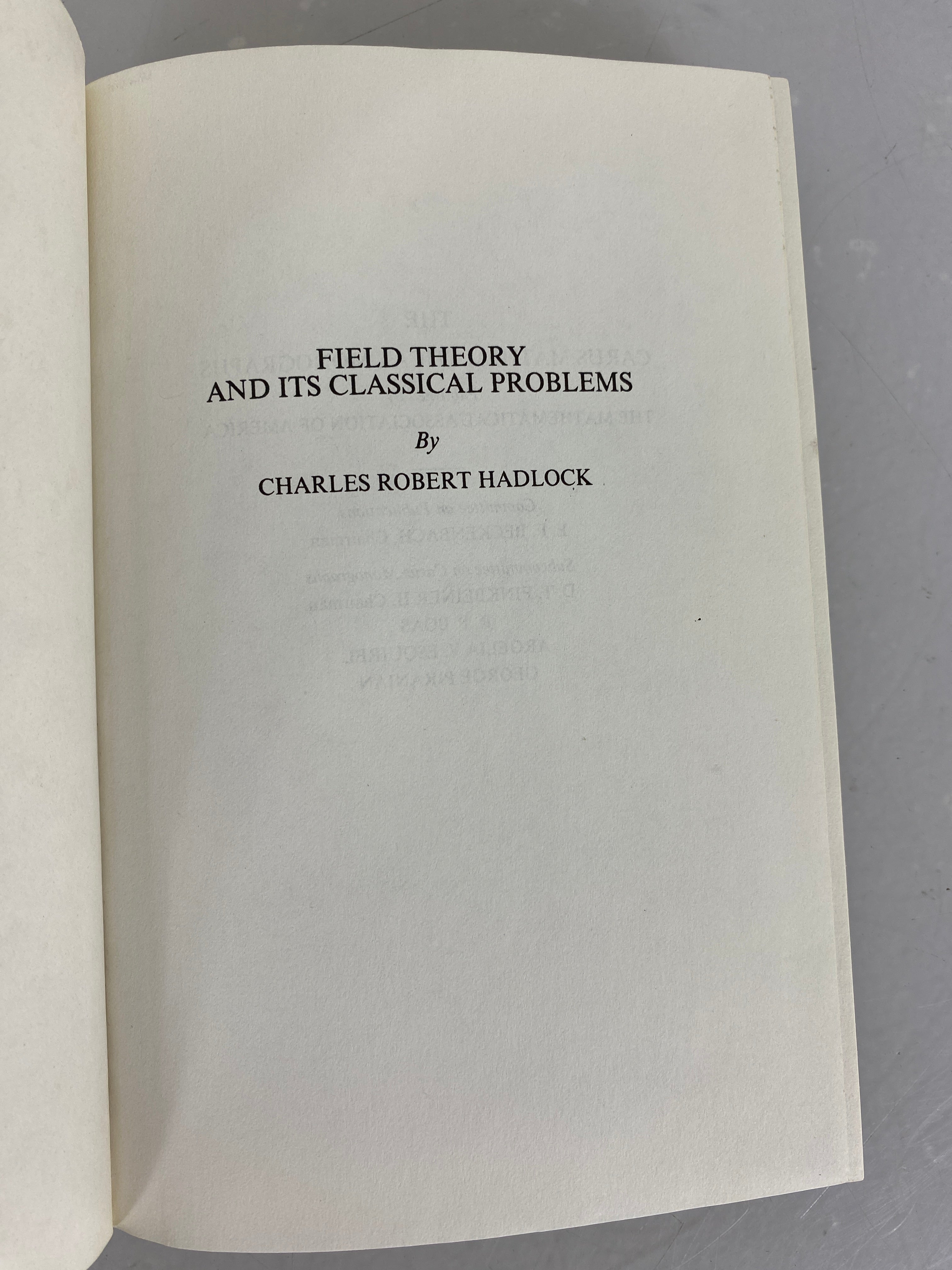 Field Theory and Its Classical Problems by Hadlock 1978