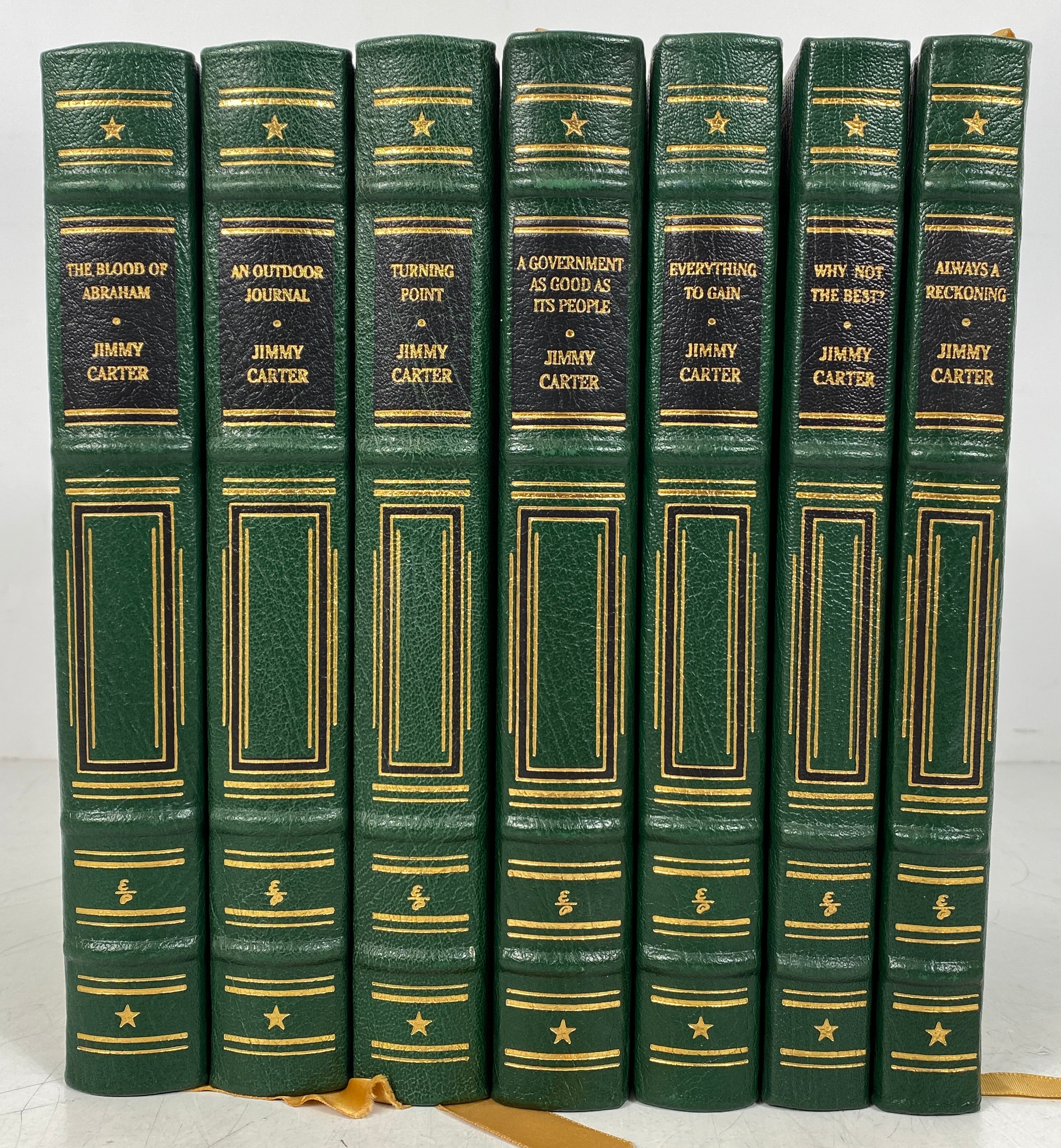 7 Volume Set: Jimmy Carter Selected Writings Easton Press Signed Leather Bound