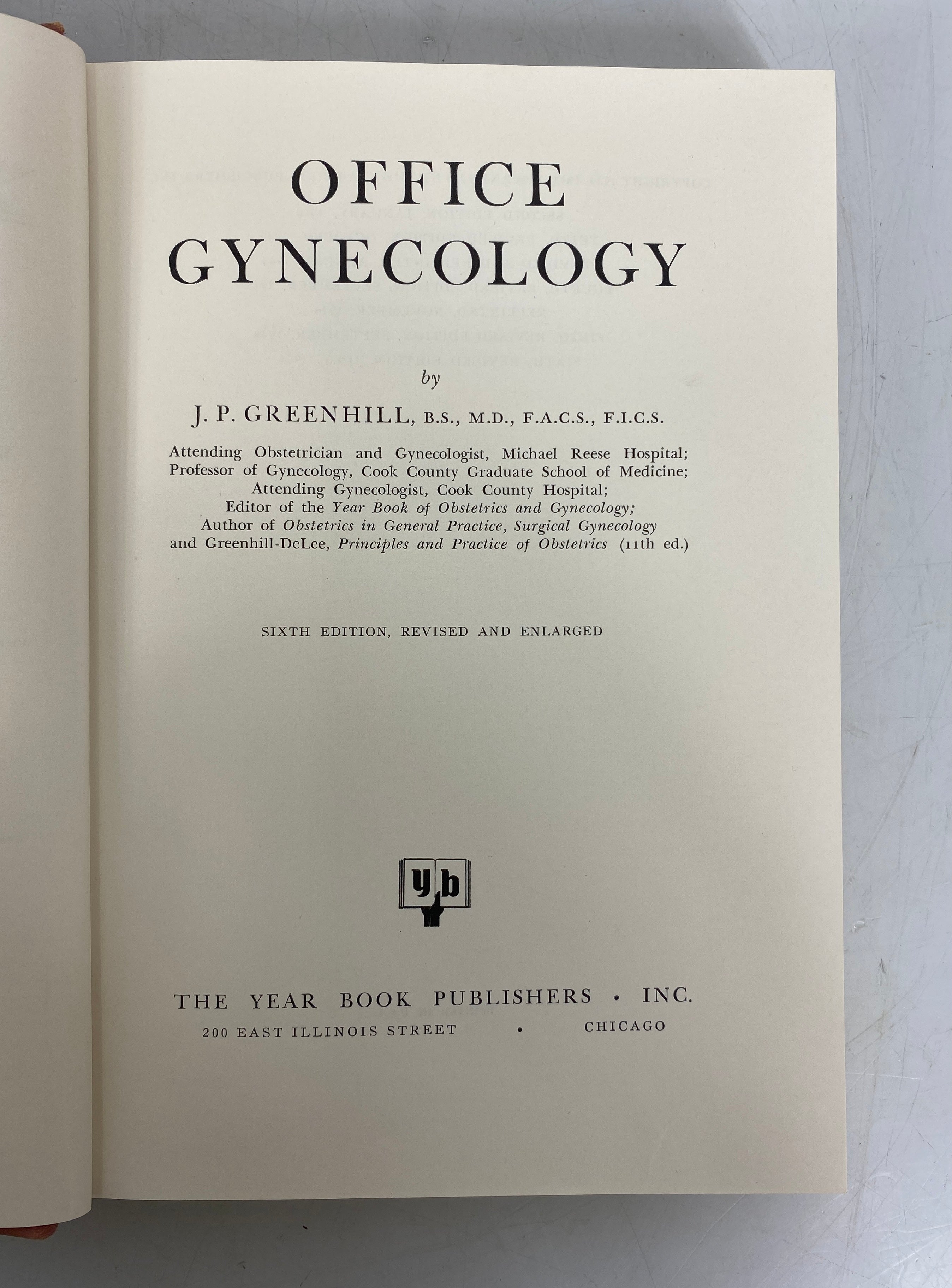 2 J.P. Greenhill: Principles & Practice of Obstetrics/Office Gynecology 1951-54