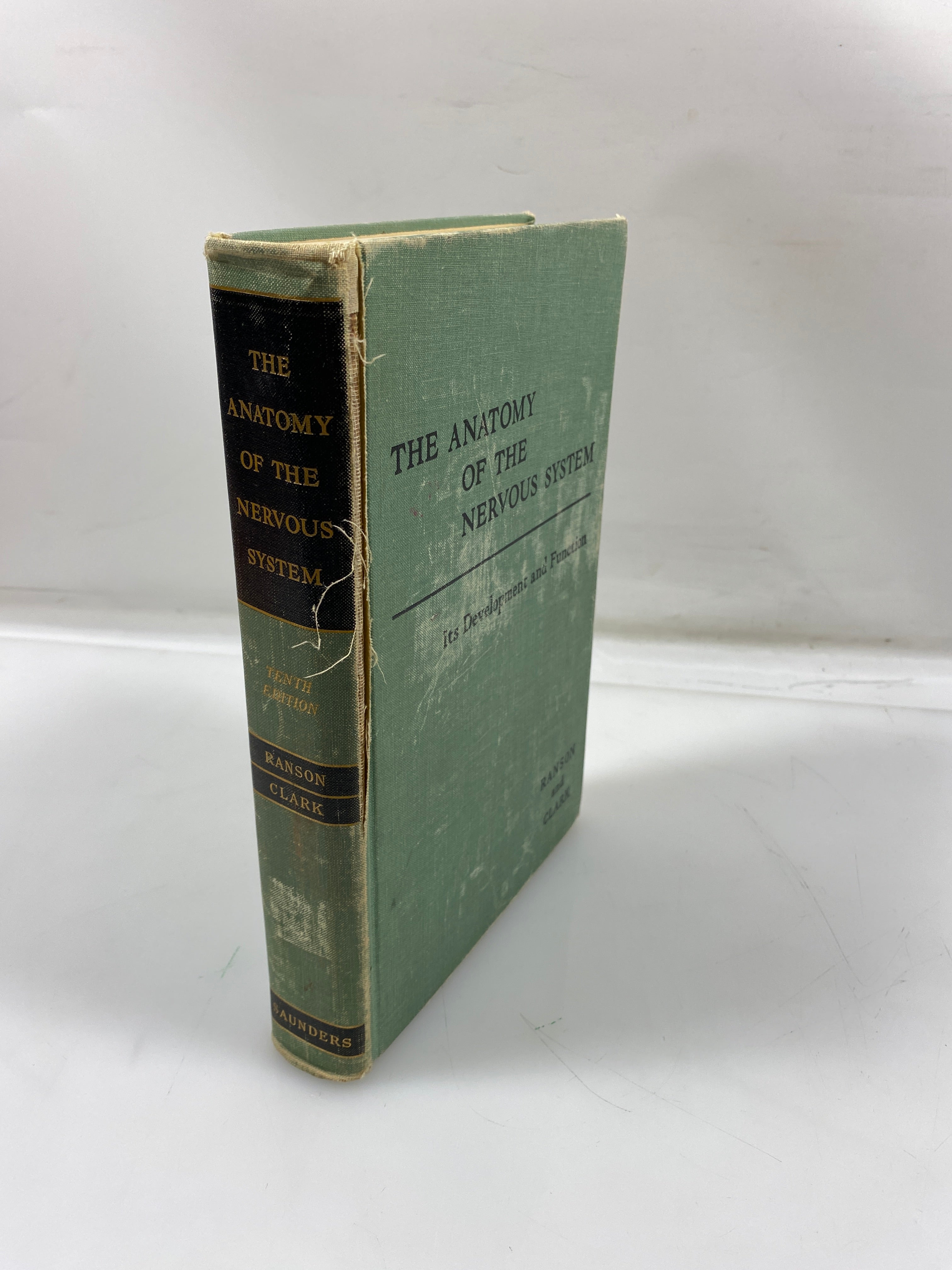 The Anatomy of the Nervous System by Ranson/Clark Ex-Library 1959 HC