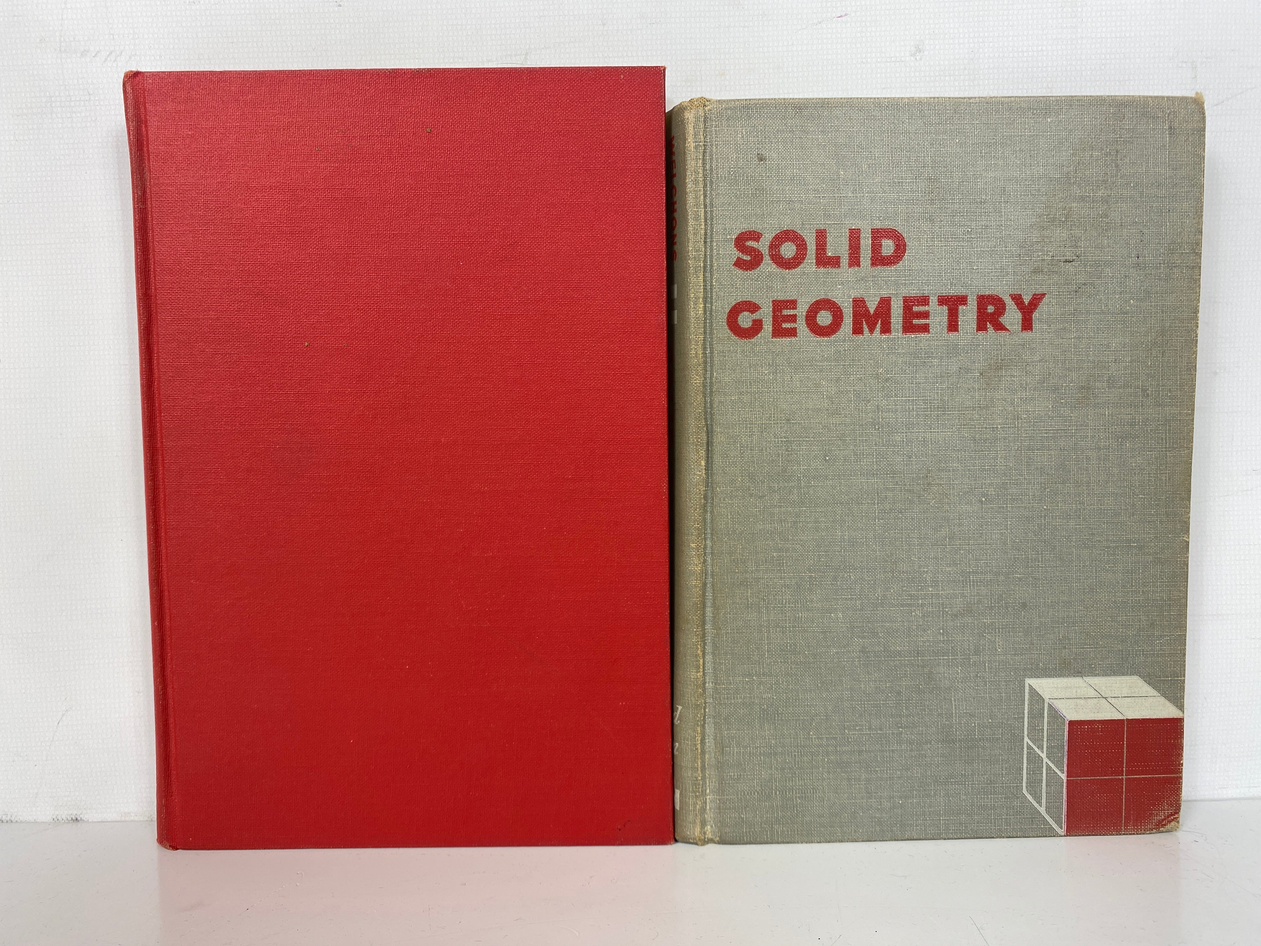 2 Vintage Textbooks: Solid Geometry/Non-Euclidean Geometry 1945-50 HC